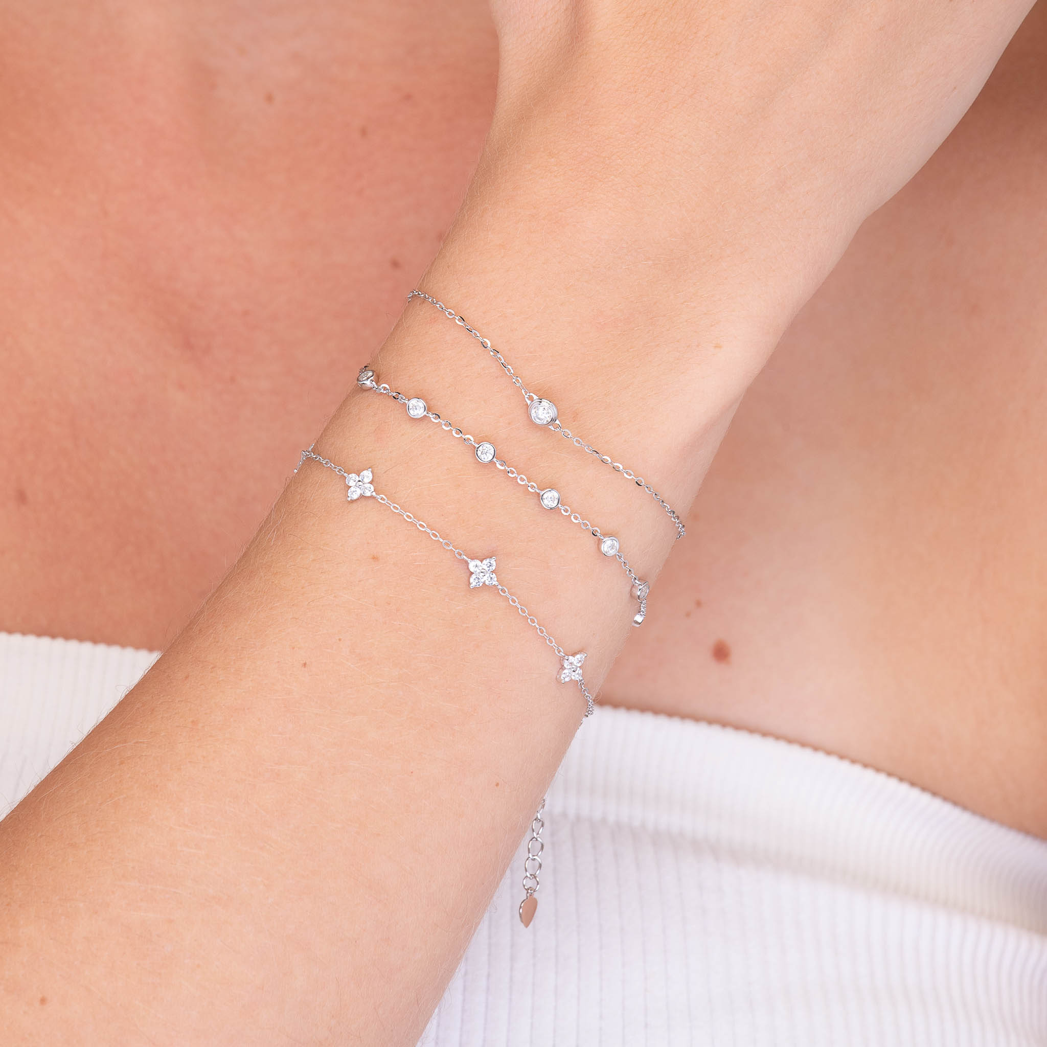 Classic Moissanite Chain Bracelet - Camile & Stone