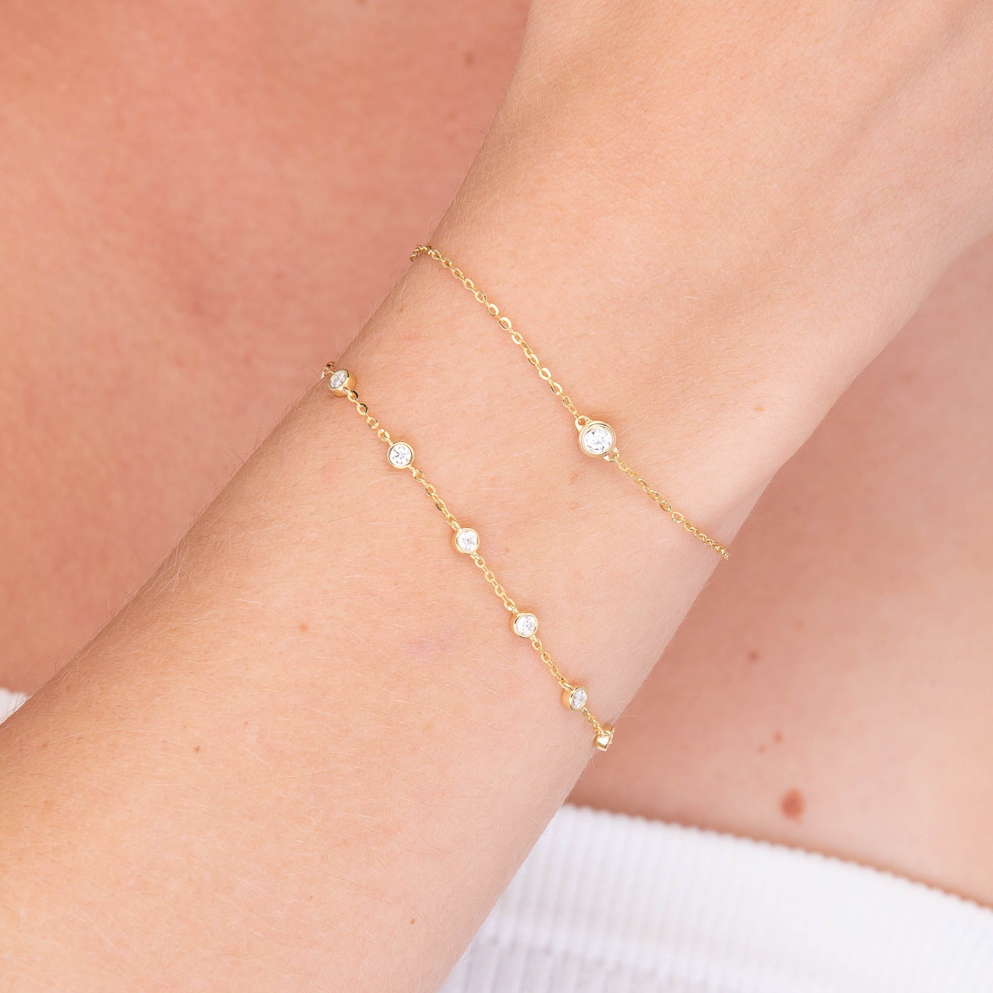 Classic Moissanite Chain Bracelet - Camile & Stone
