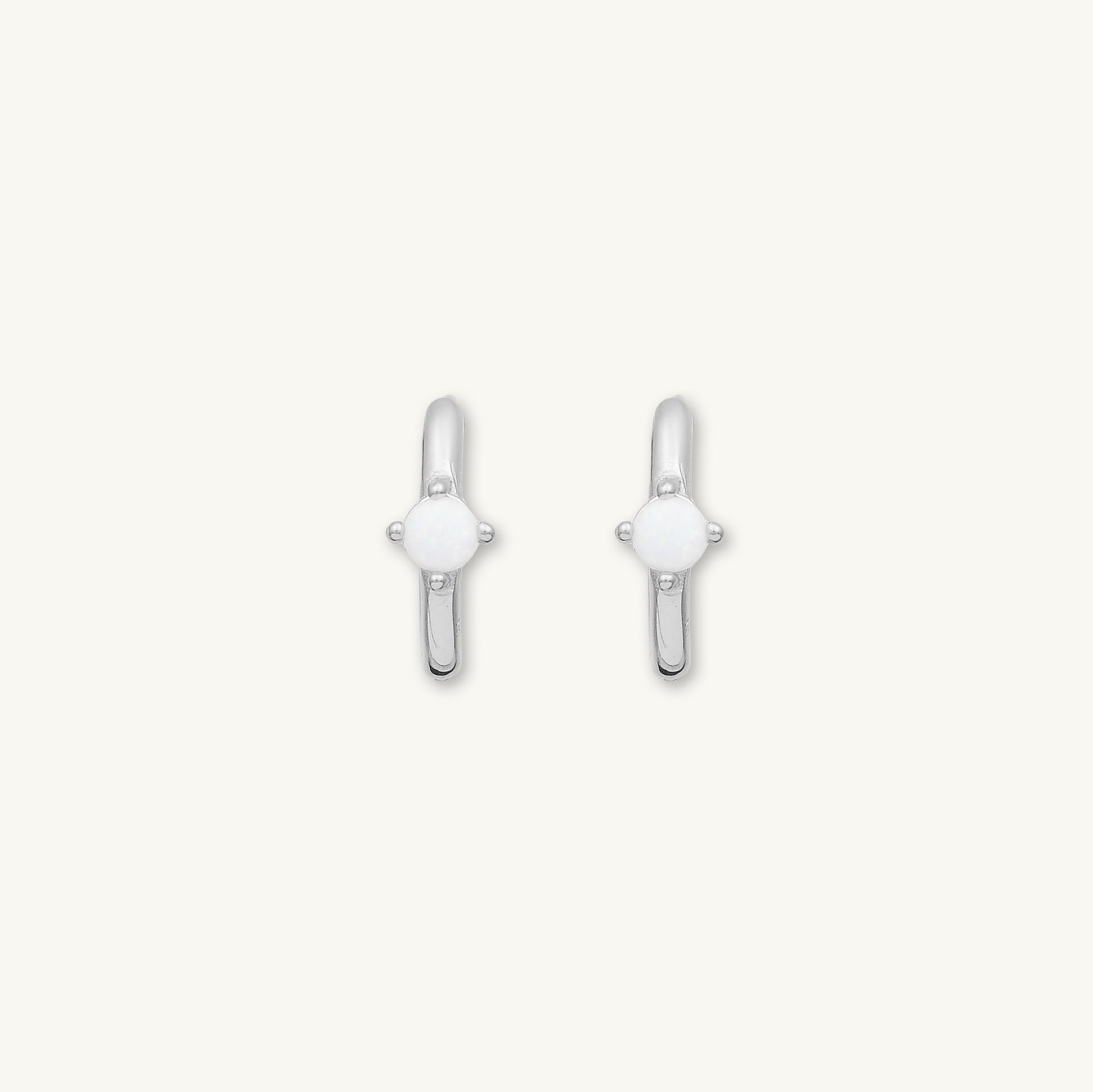 Classic Opal Huggie Hoop Earrings - Camile & Stone