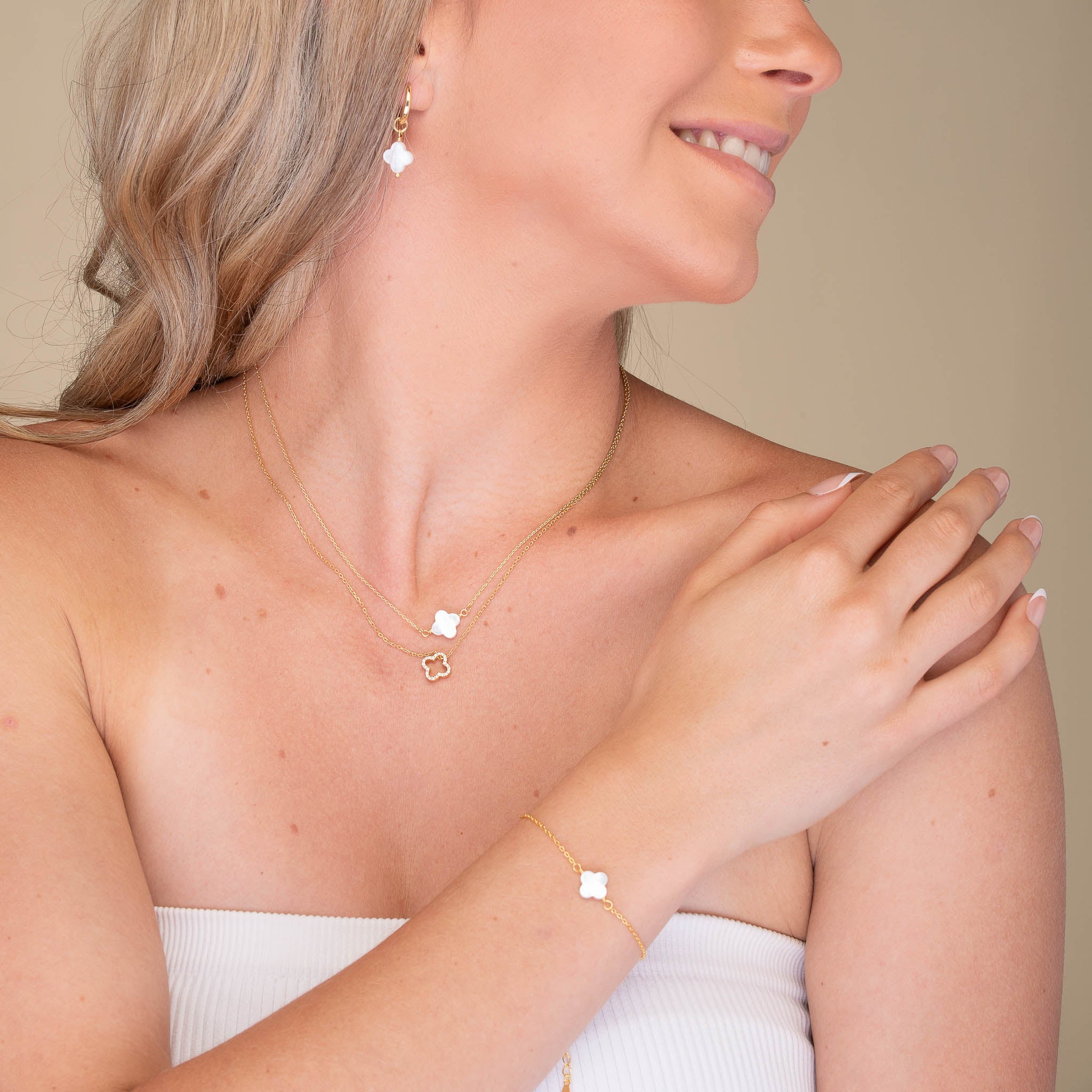 Clover MOP Chain Bracelet - Camile & Stone