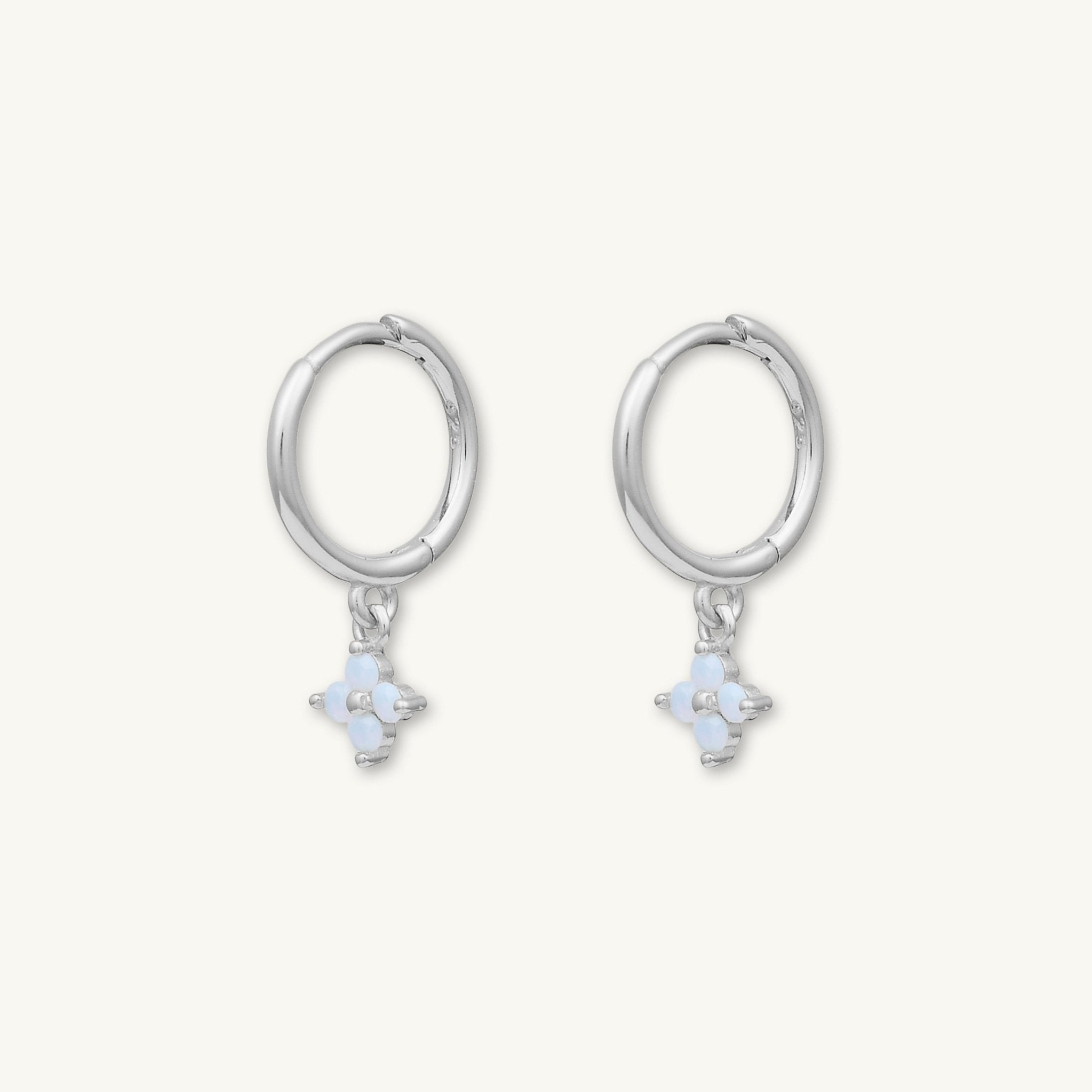 Clover Opal Hoop Earrings - Camile & Stone