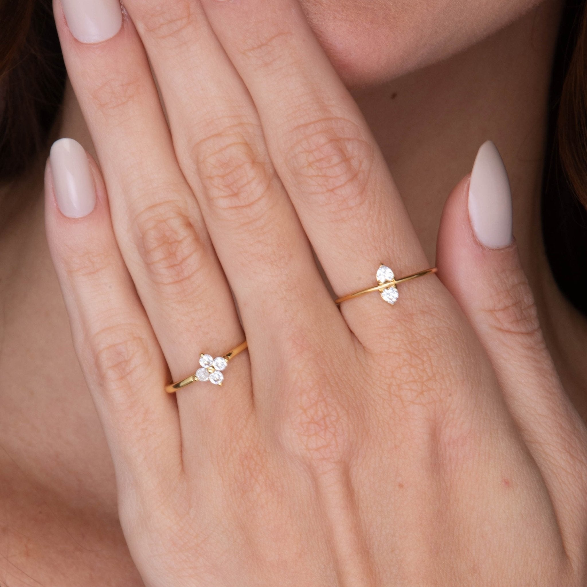 Clover Sapphire Open Adjustable Ring - Camile & Stone