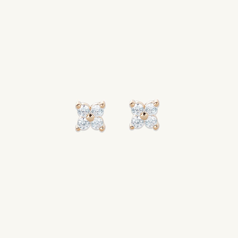 Clover Sapphire Stud Earrings - Camile & Stone
