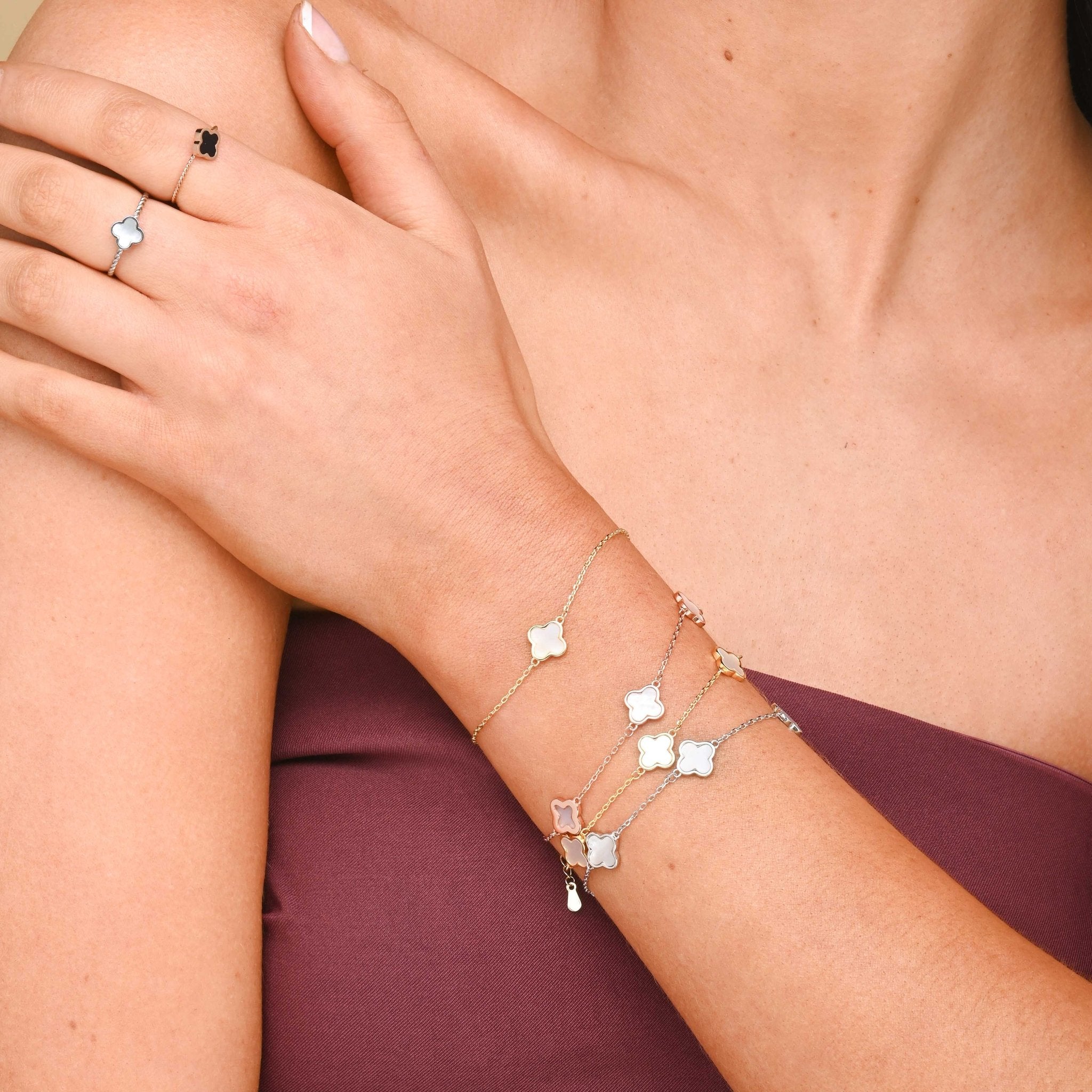 Clover Station MOP Bracelet - Camile & Stone