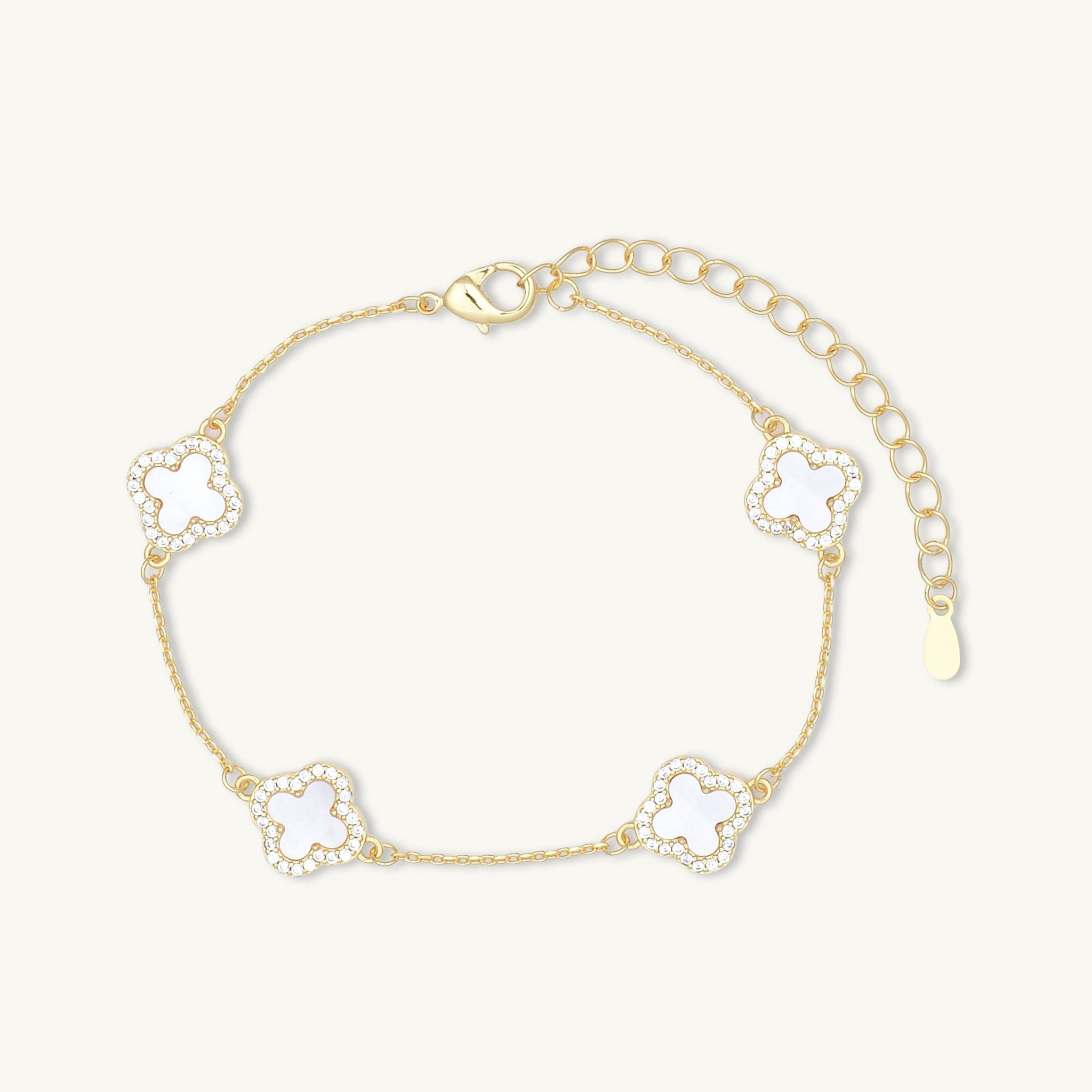 Clover Station MOP Sapphire Bracelet - Camile & Stone