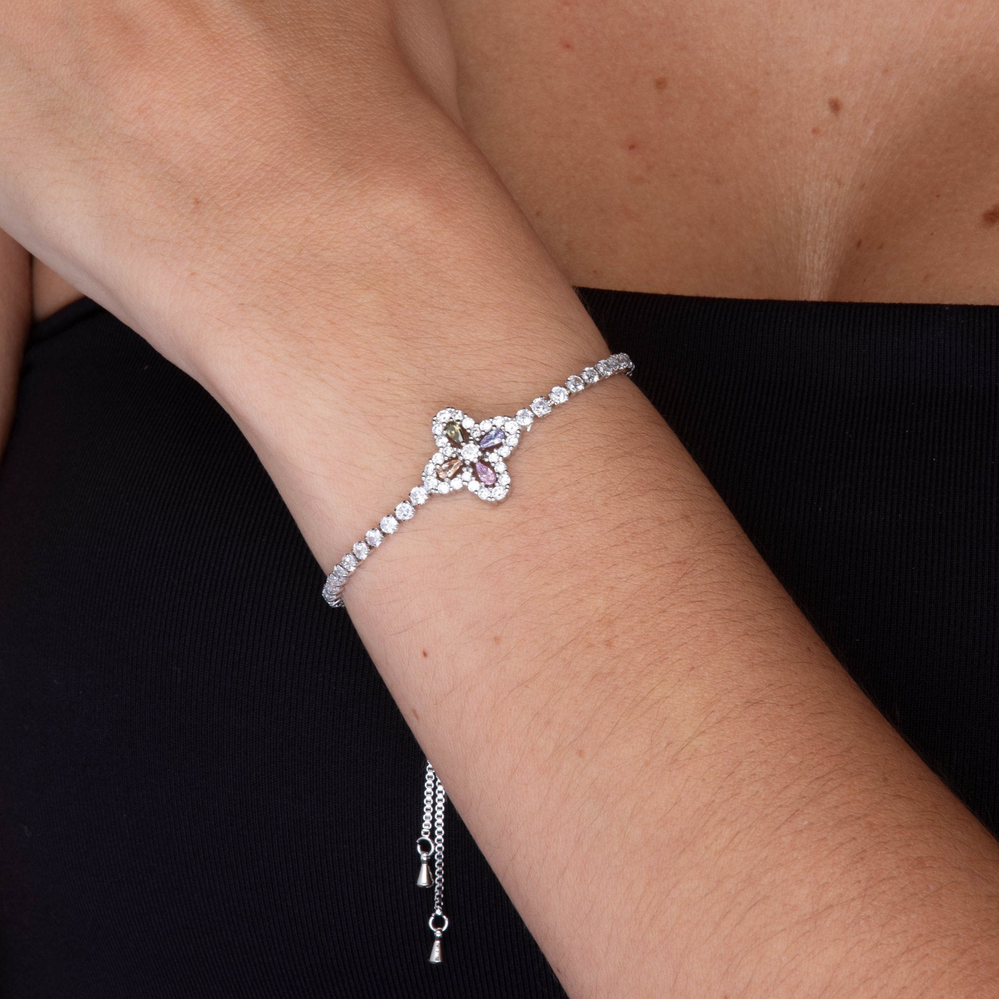 Clover Tennis Chain Bracelet - Camile & Stone