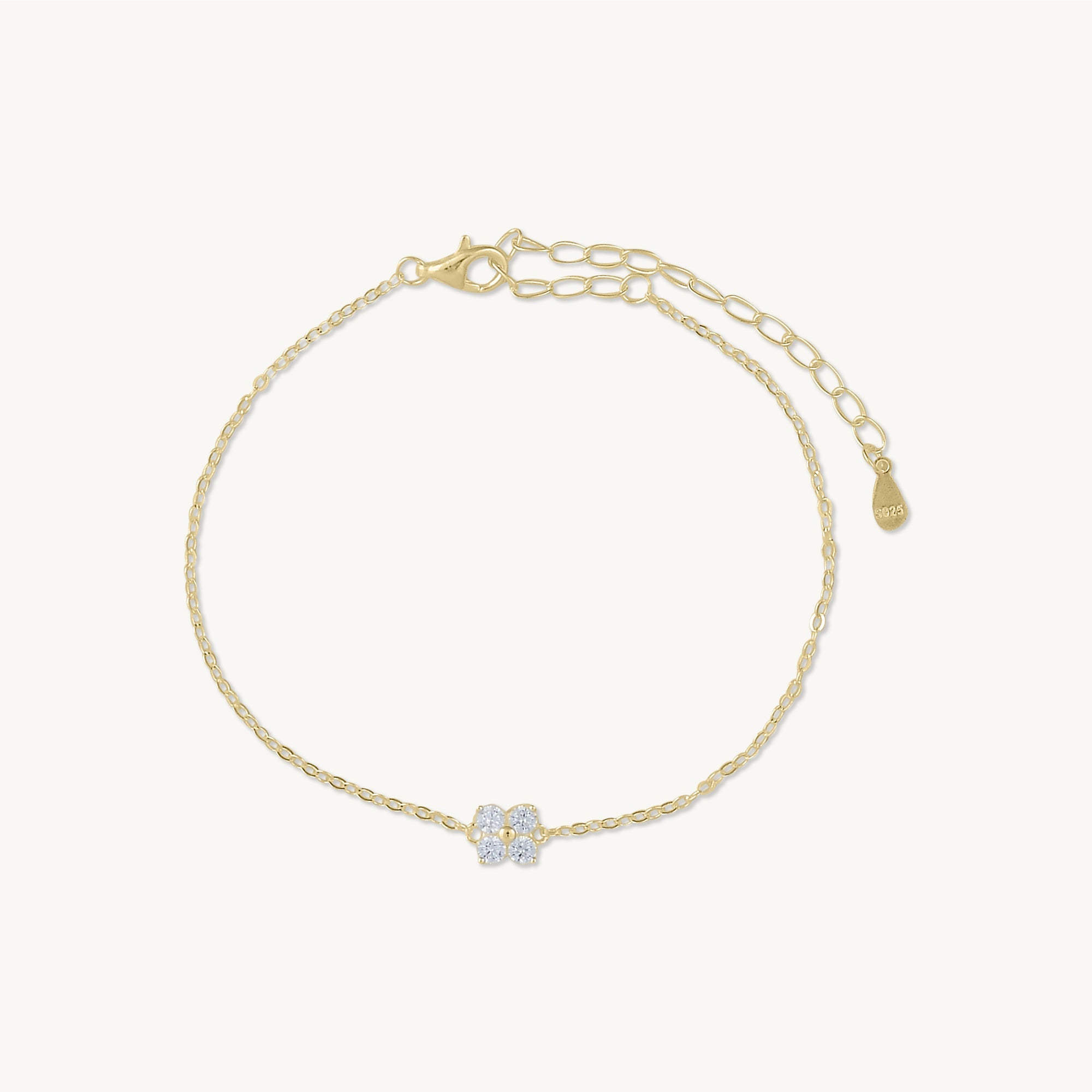 Clover Zirconia Chain Bracelet - Camile & Stone