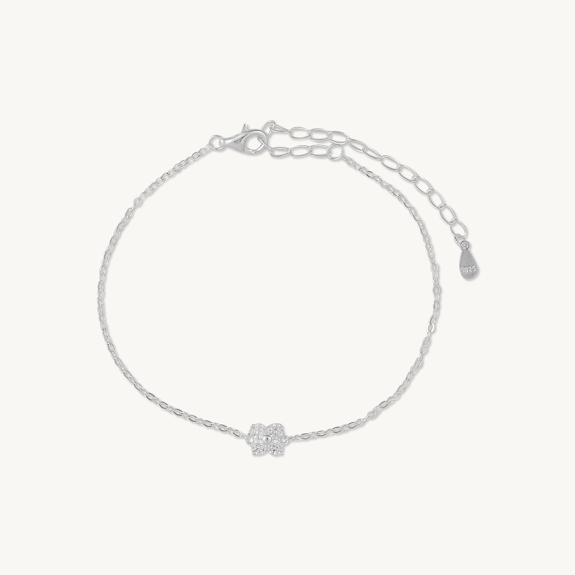 Clover Zirconia Chain Bracelet - Camile & Stone