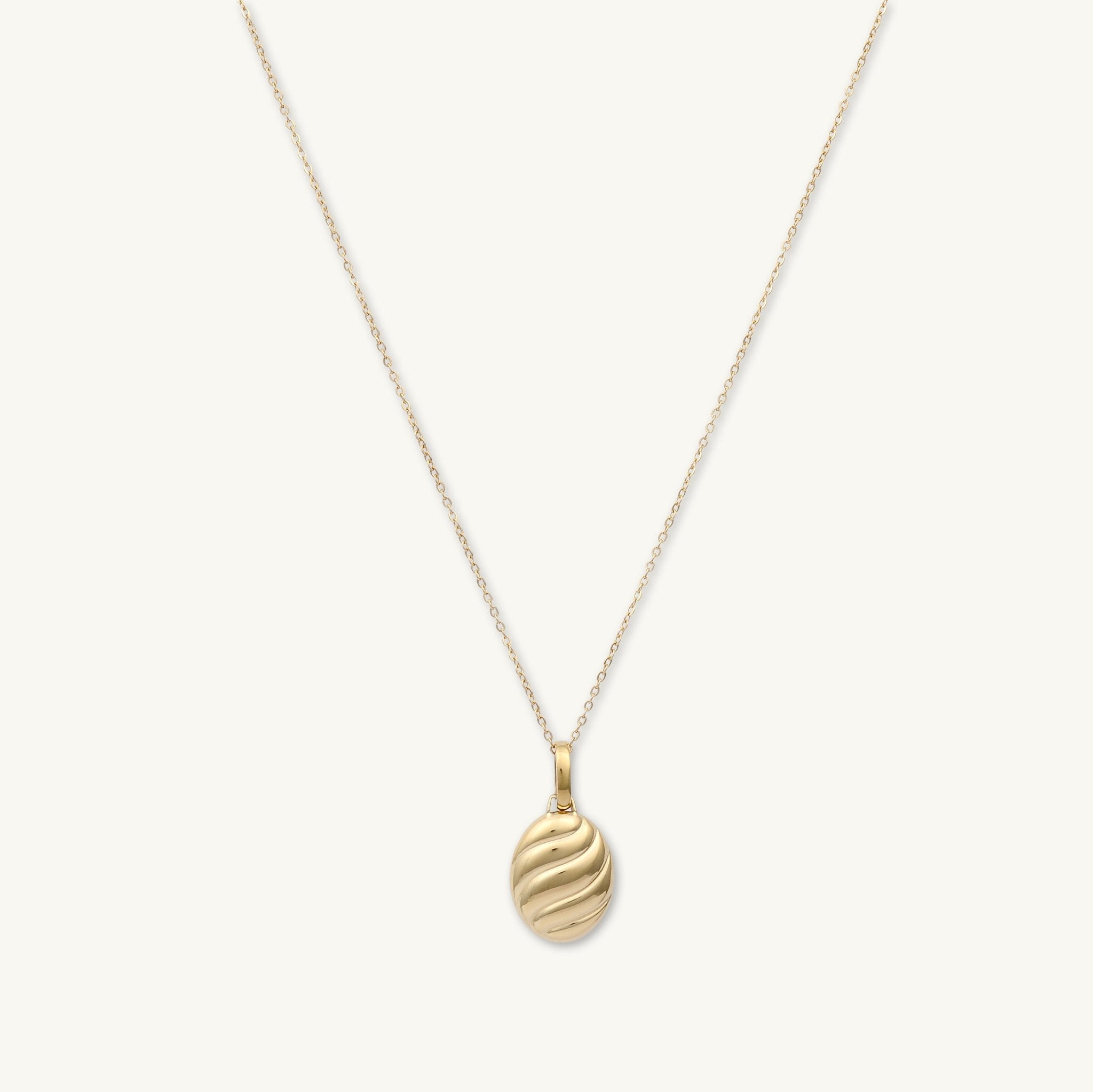 Croissant Dome Oval Necklace - Camile & Stone