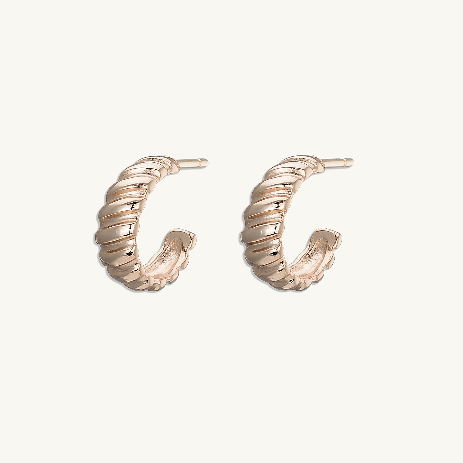 Croissant Huggie Stud Earrings - Camile & Stone