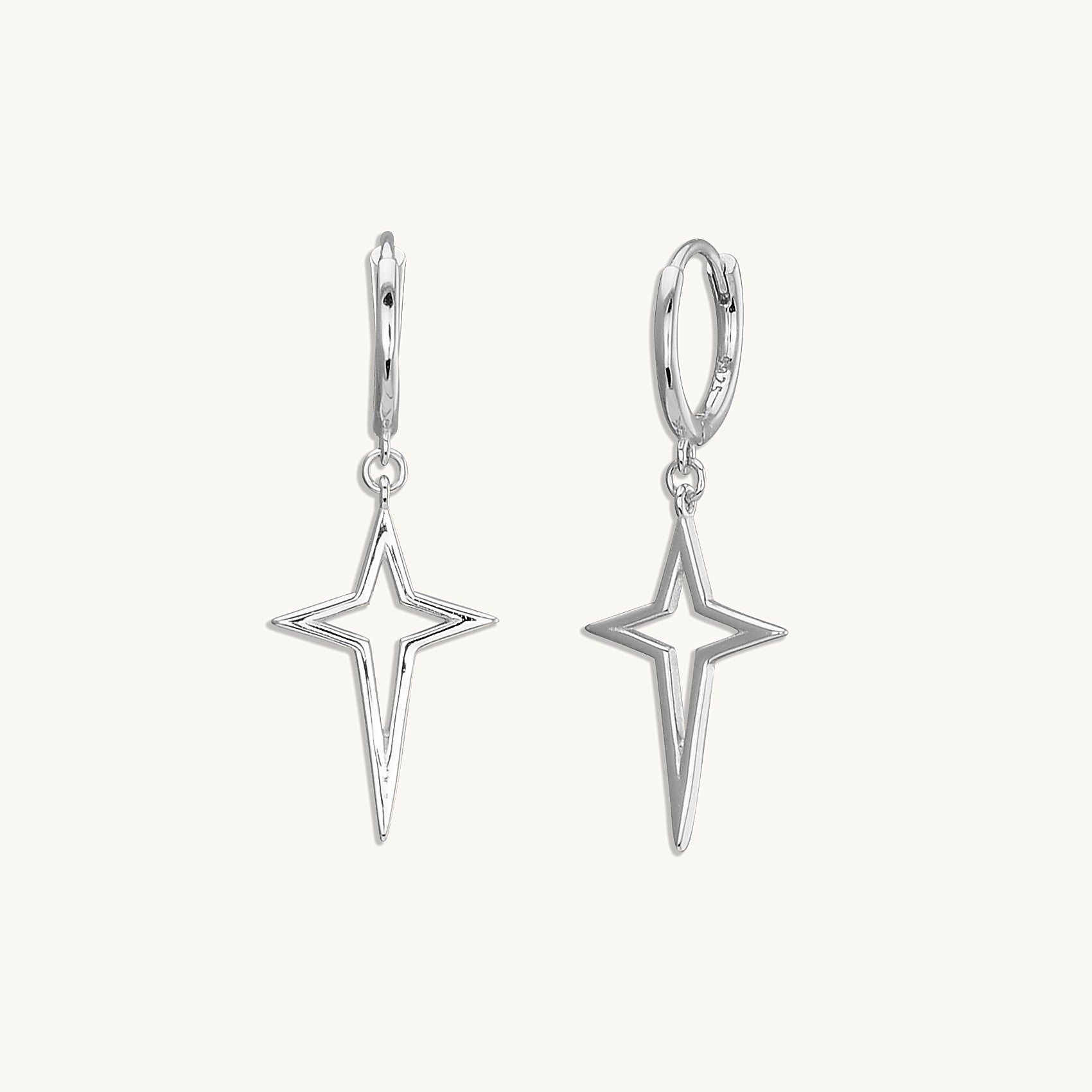Cross Drop Hoop Earrings - Camile & Stone