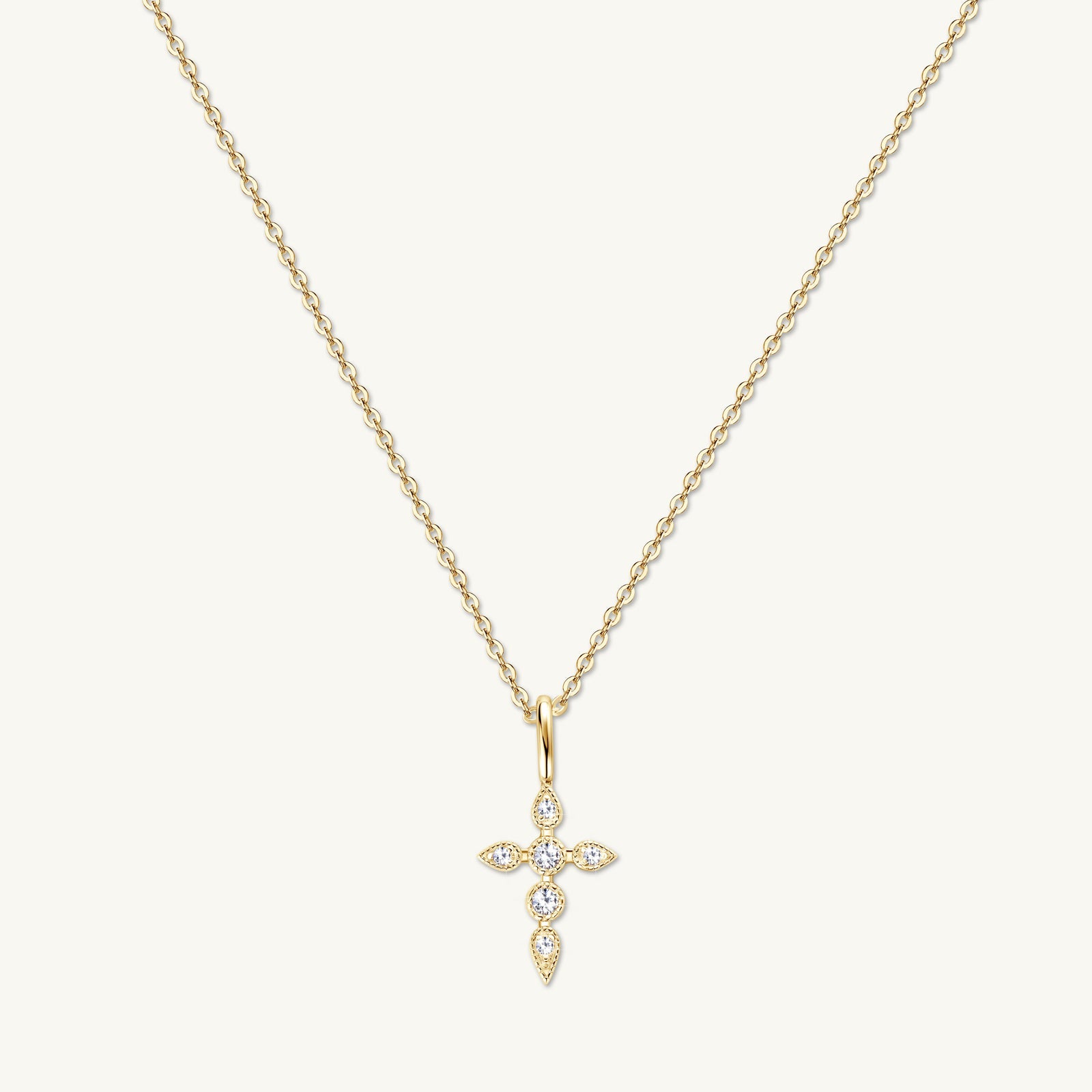 Cross Pendant Moissanite Necklace - Camile & Stone