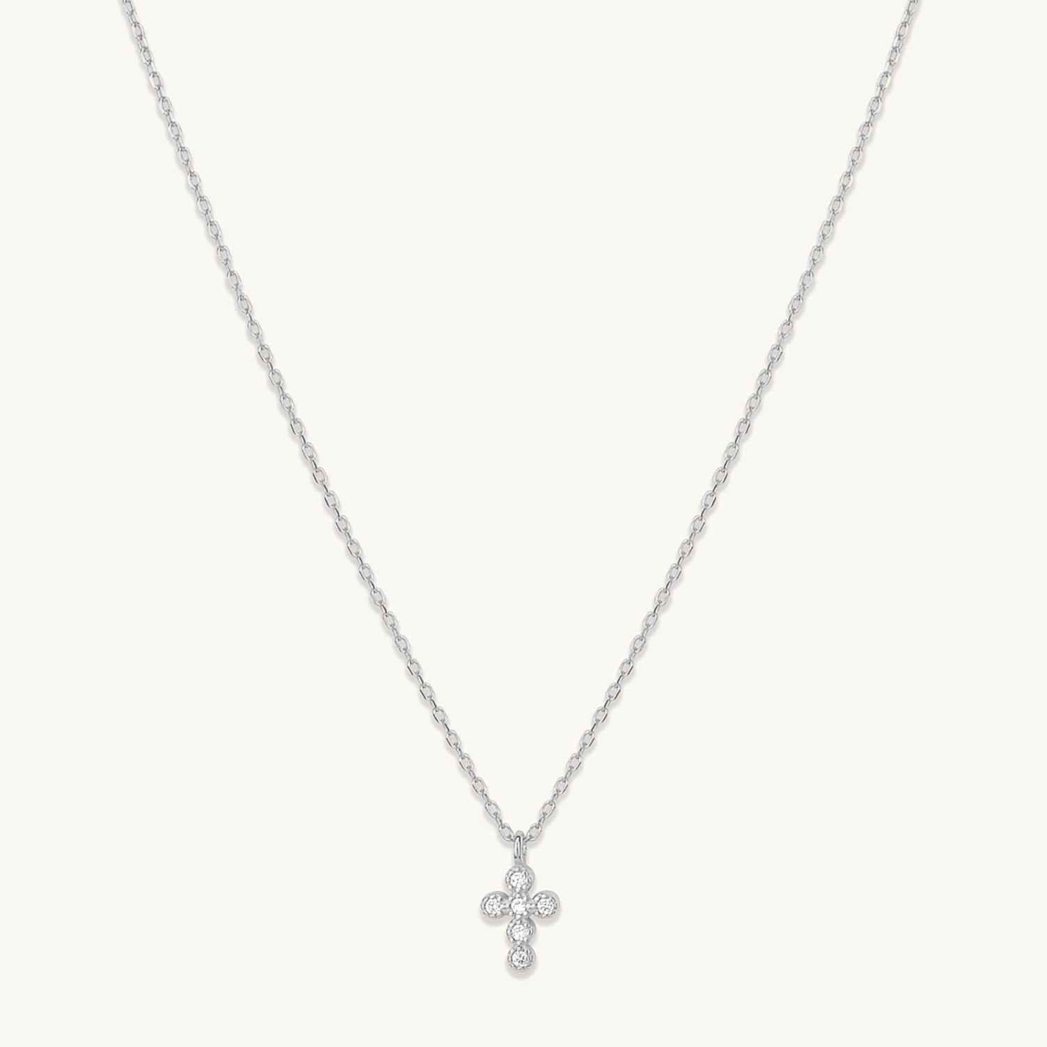 Cross Sapphire Chain Necklace - Camile & Stone