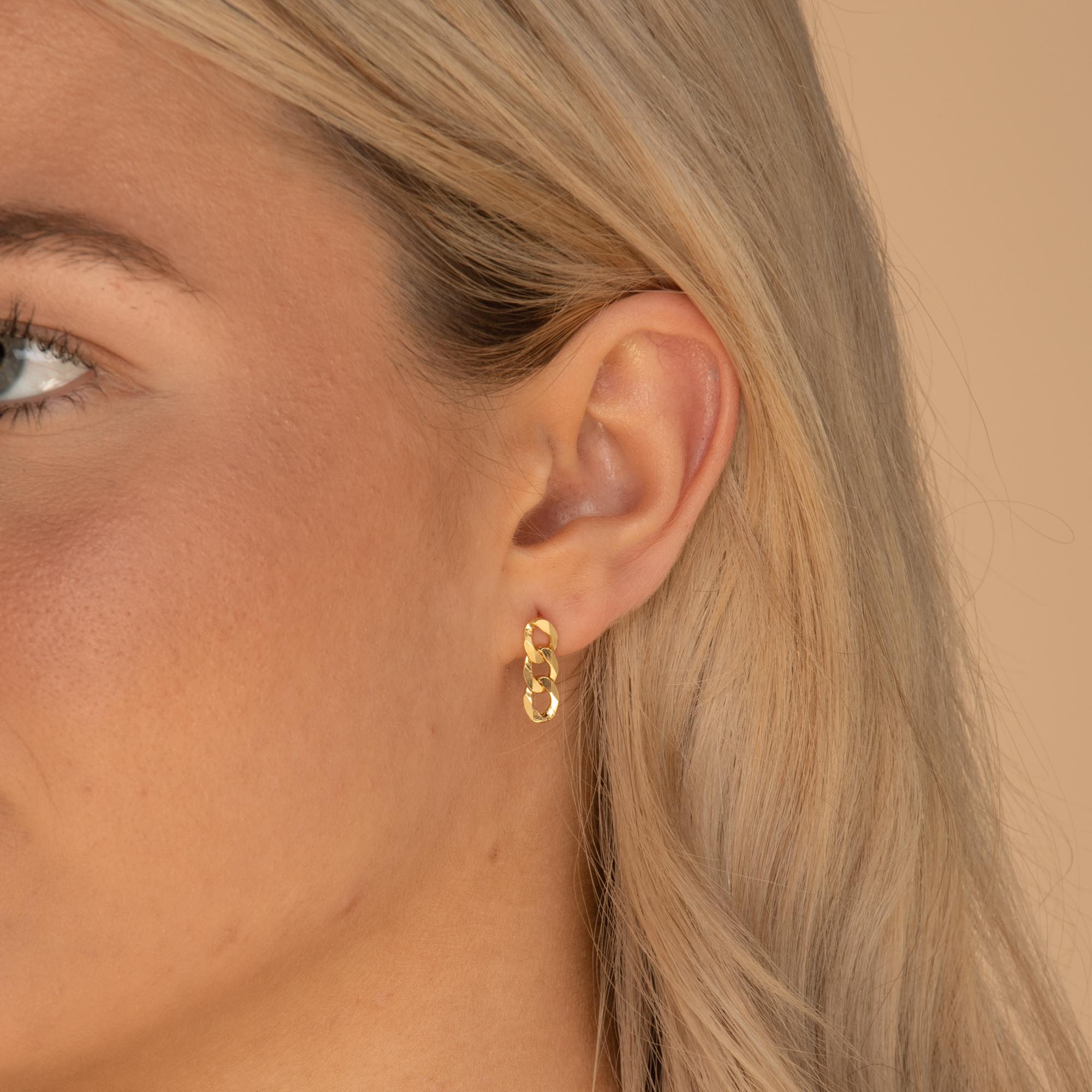 Cuban Link Stud Earrings - Camile & Stone