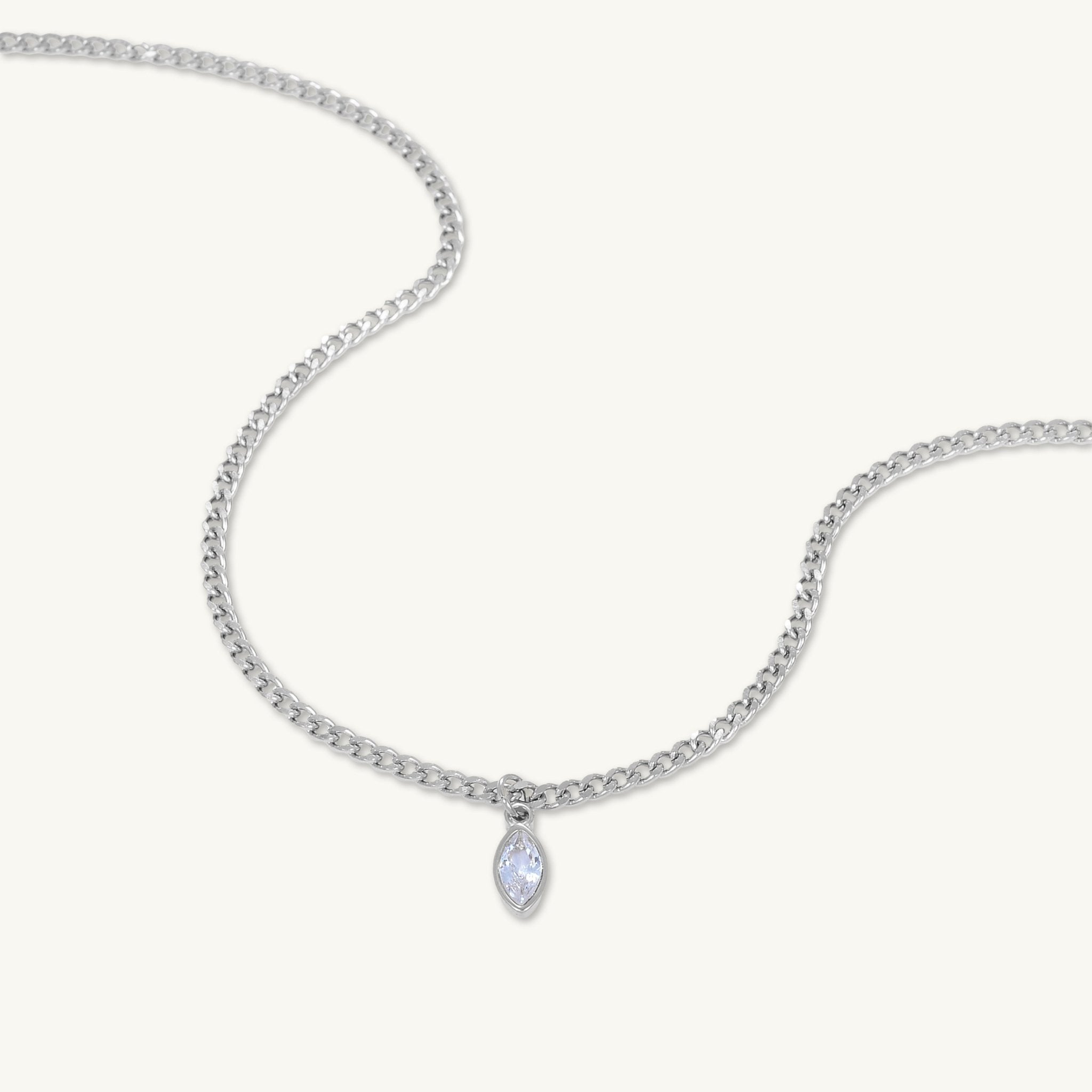 Cuban Marquise Eye Chain Necklace - Camile & Stone