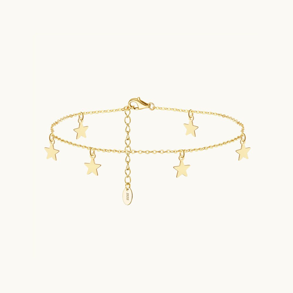 Dangling Star Chain Anklet - Camile & Stone