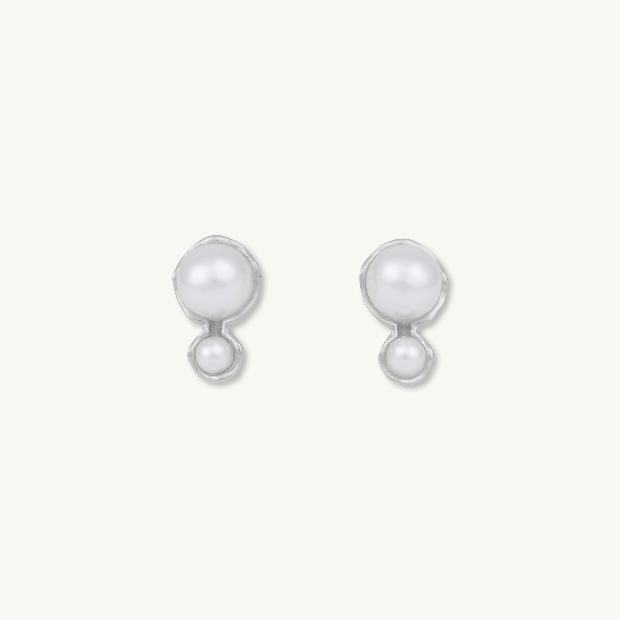Double Pearl Stud Earrings - Camile & Stone