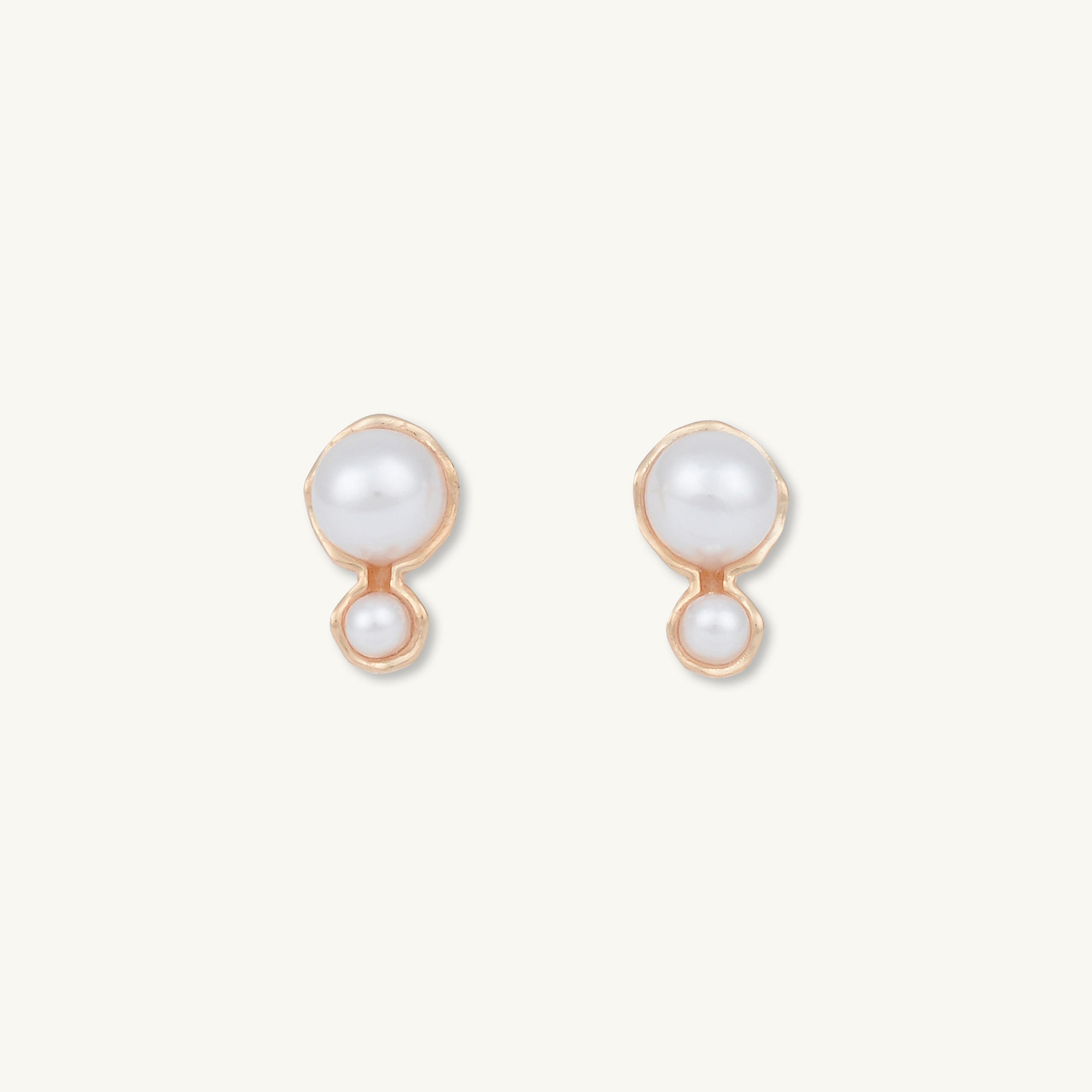 Double Pearl Stud Earrings - Camile & Stone