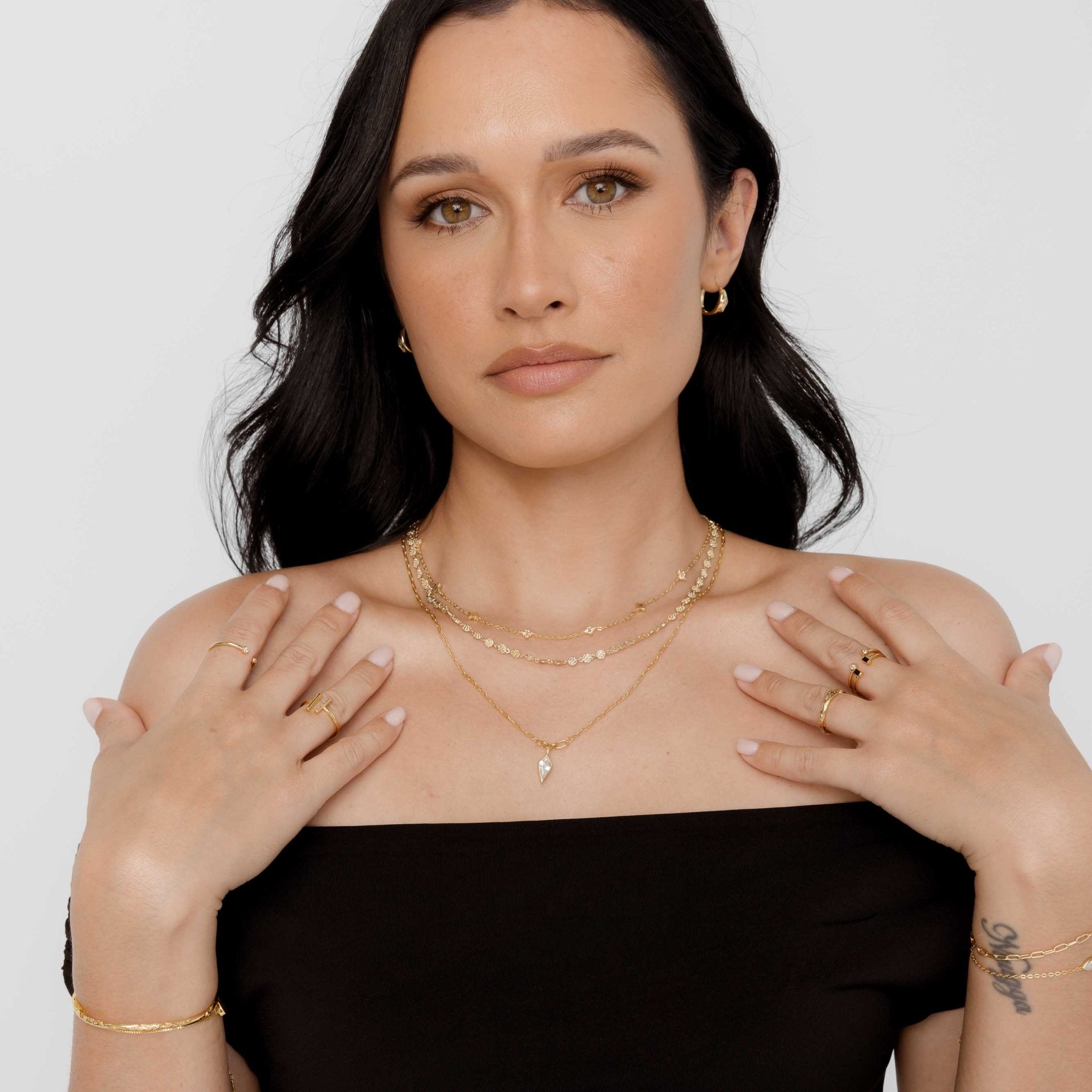 Drop Spike Link Necklace - Camile & Stone