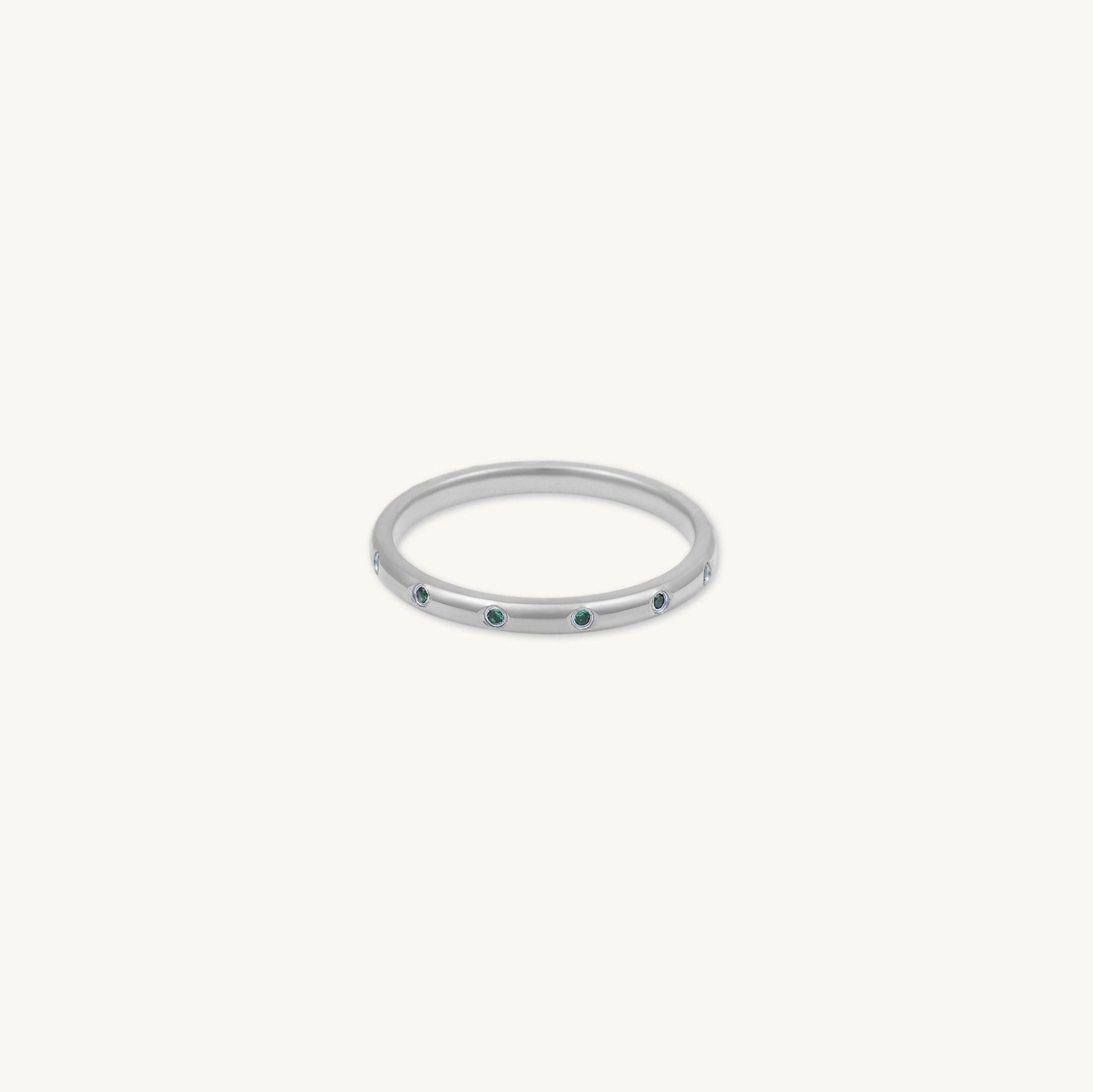 Emerald Station Stacking Band Ring - Camile & Stone
