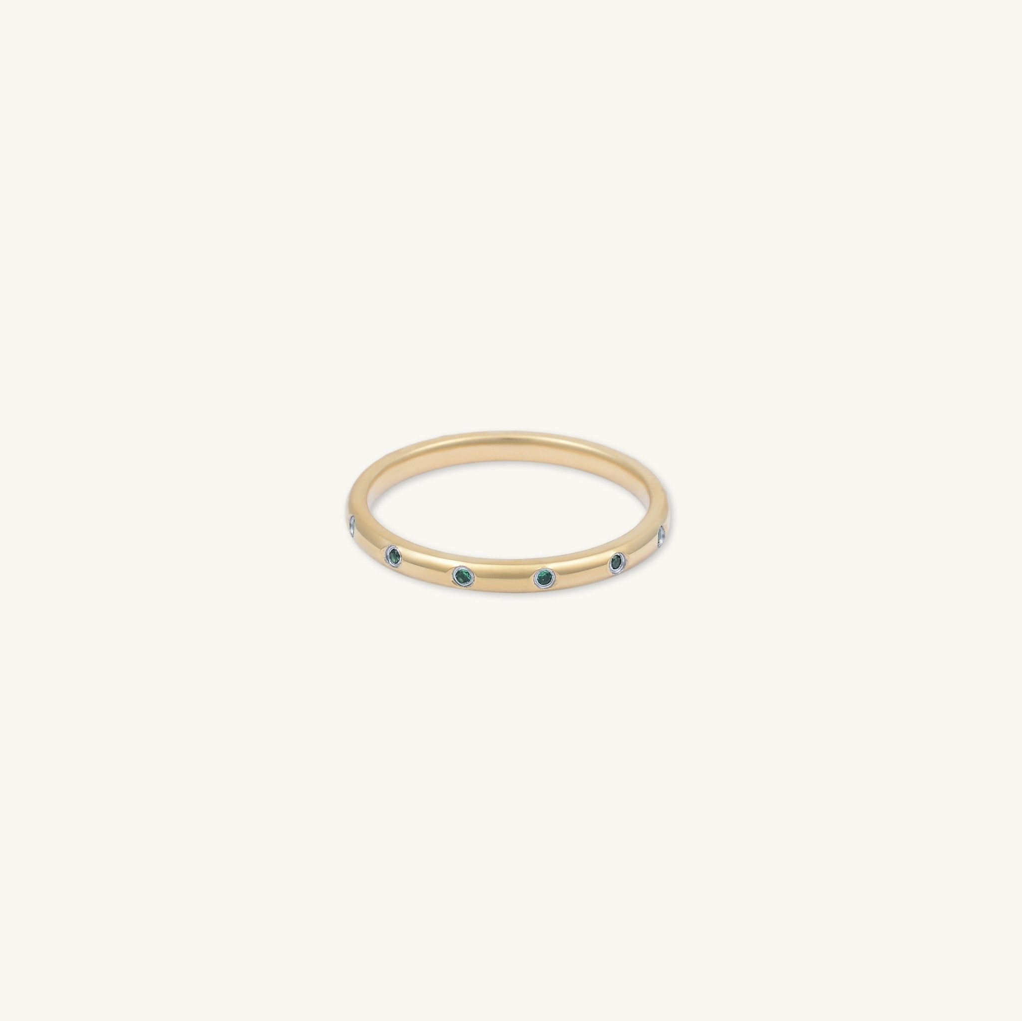Emerald Station Stacking Band Ring - Camile & Stone