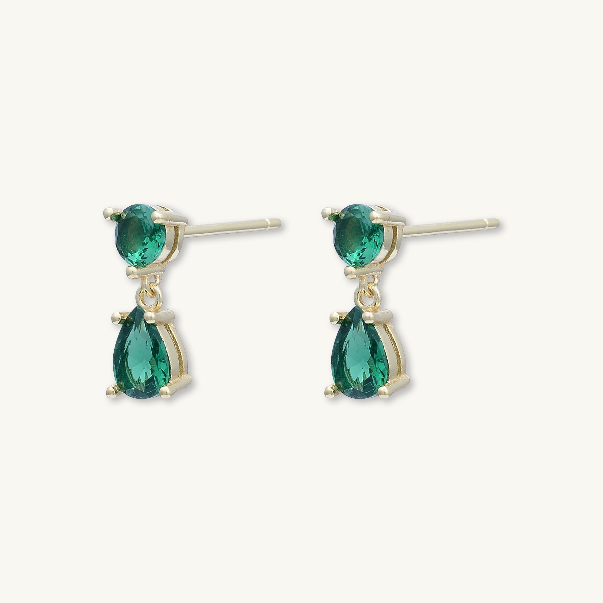 Emerald Teardrop Sapphire Earrings - Camile & Stone