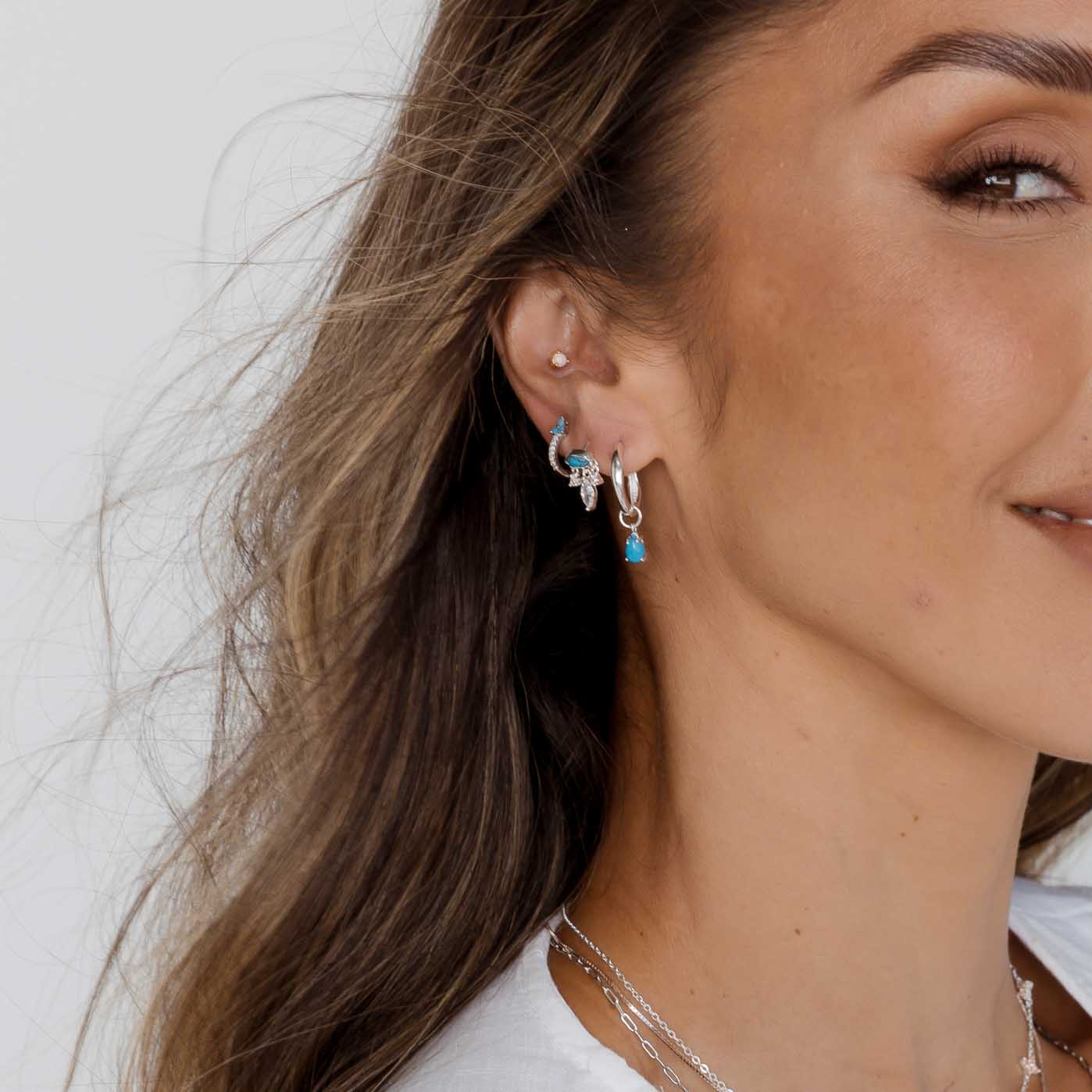 Evil Eye Turquoise Stud Earrings - Camile & Stone