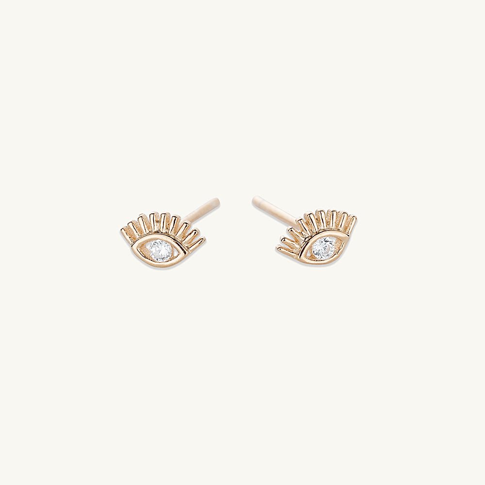Evil Eye Zirconia Stud Earrings - Camile & Stone