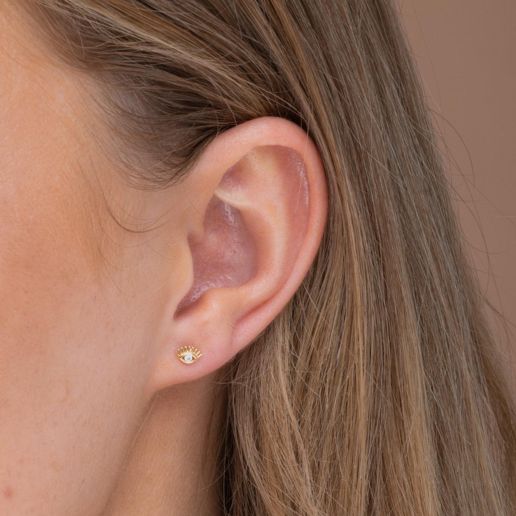 Evil Eye Zirconia Stud Earrings - Camile & Stone