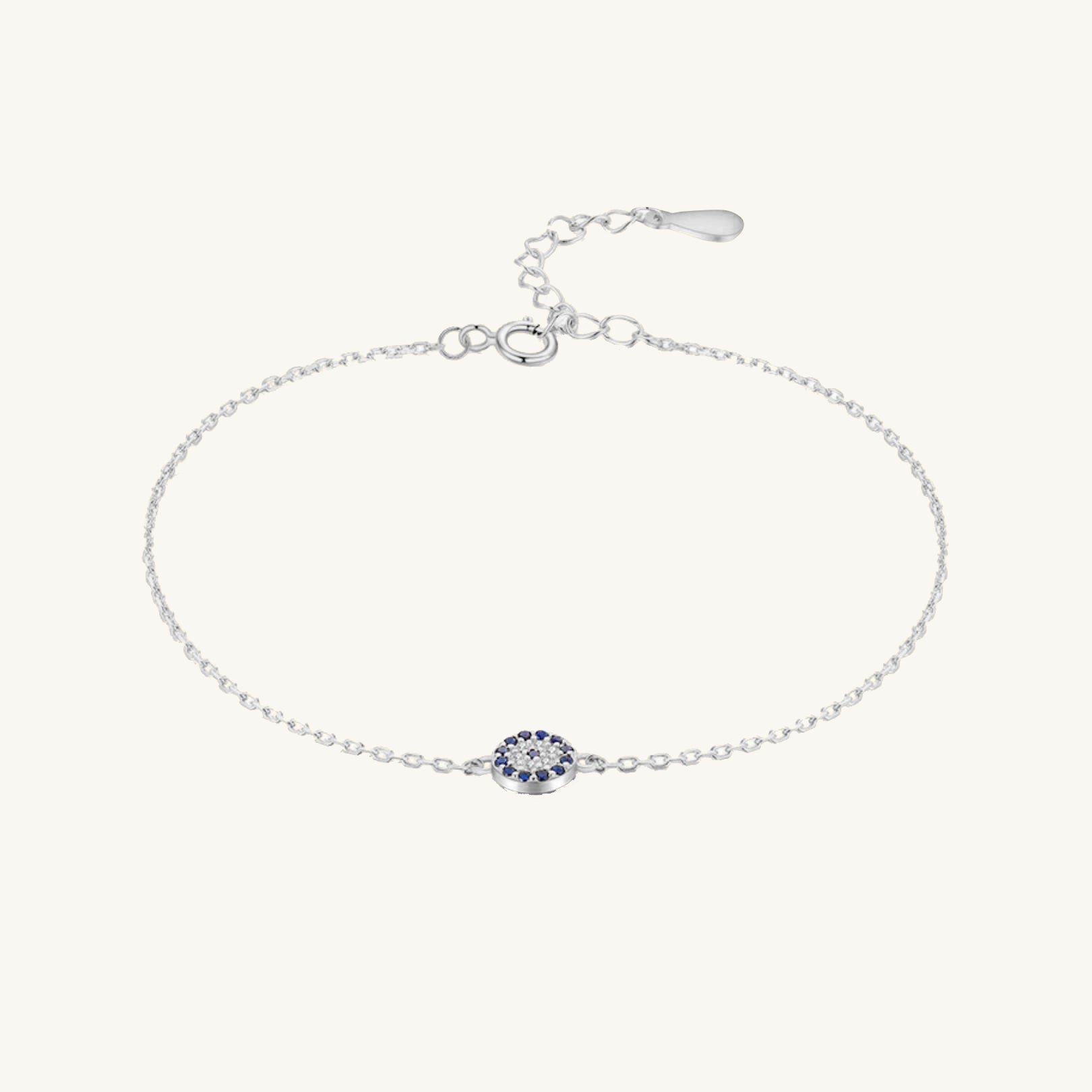 Round Evil Eye Pave Bracelet