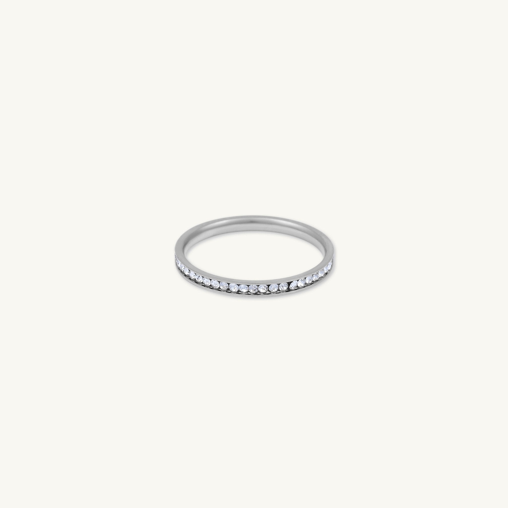 Floating Sapphire Stacking Band Ring - Camile & Stone