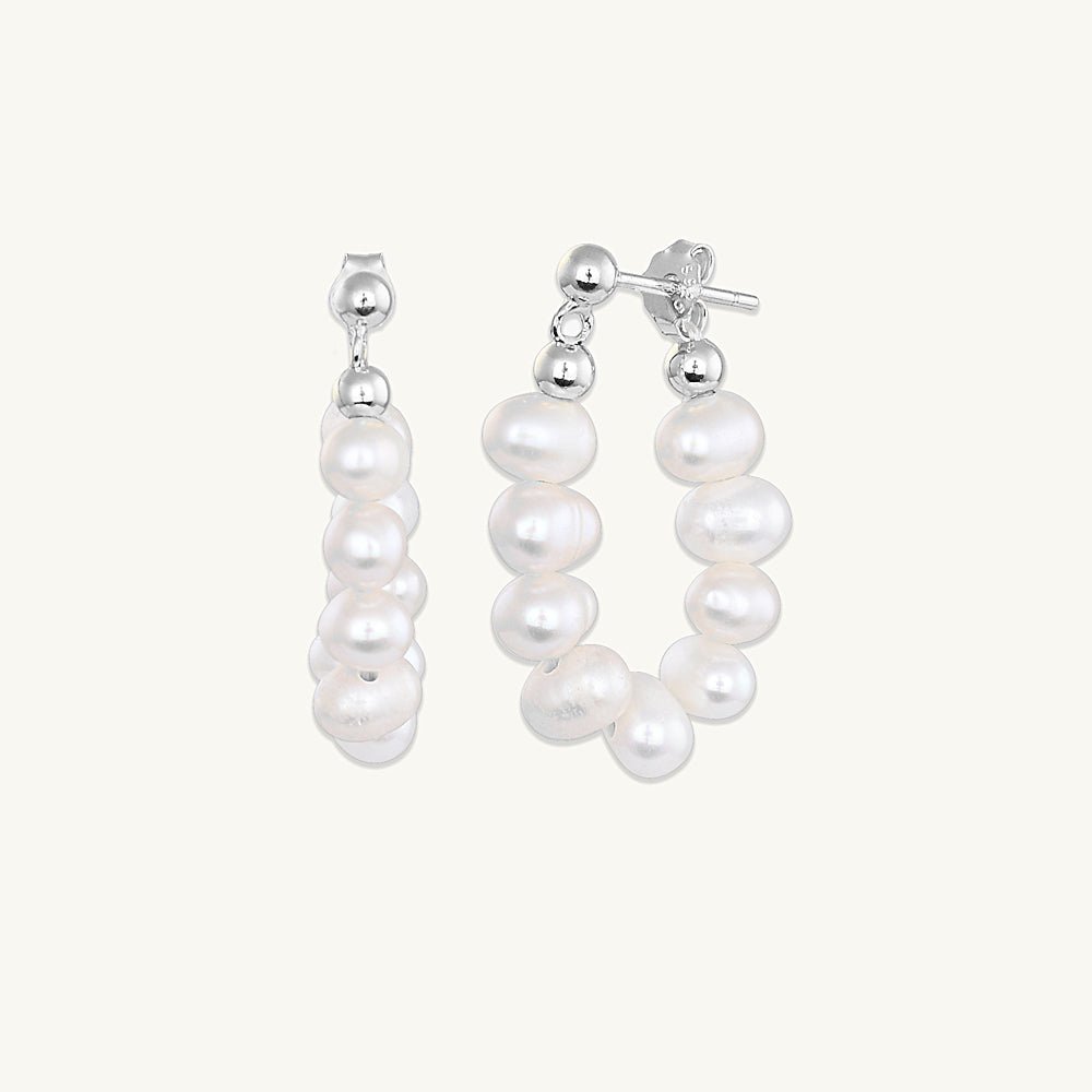 Freshwater Pearl Huggie Earrings - Camile & Stone