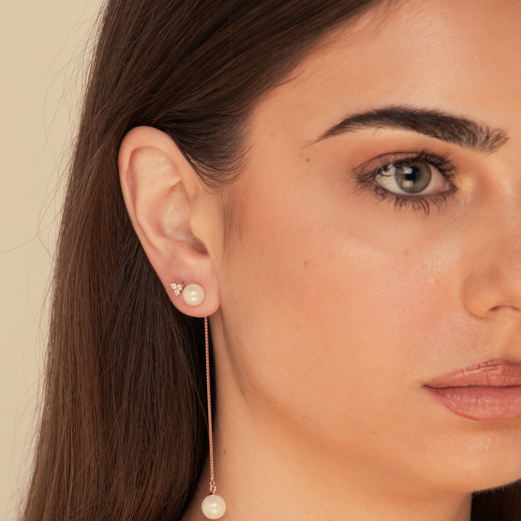 Freshwater Pearl Twin Drop Earrings - Camile & Stone