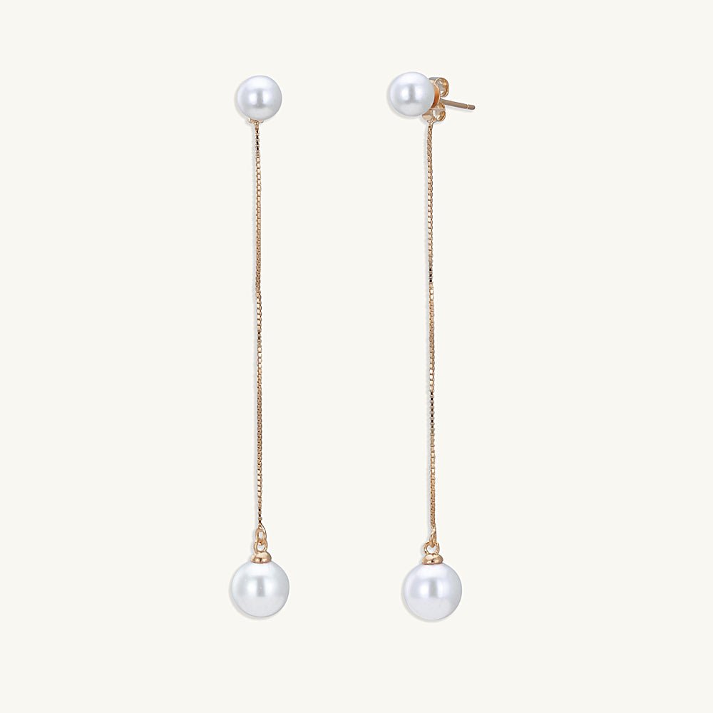 Freshwater Pearl Twin Drop Earrings - Camile & Stone
