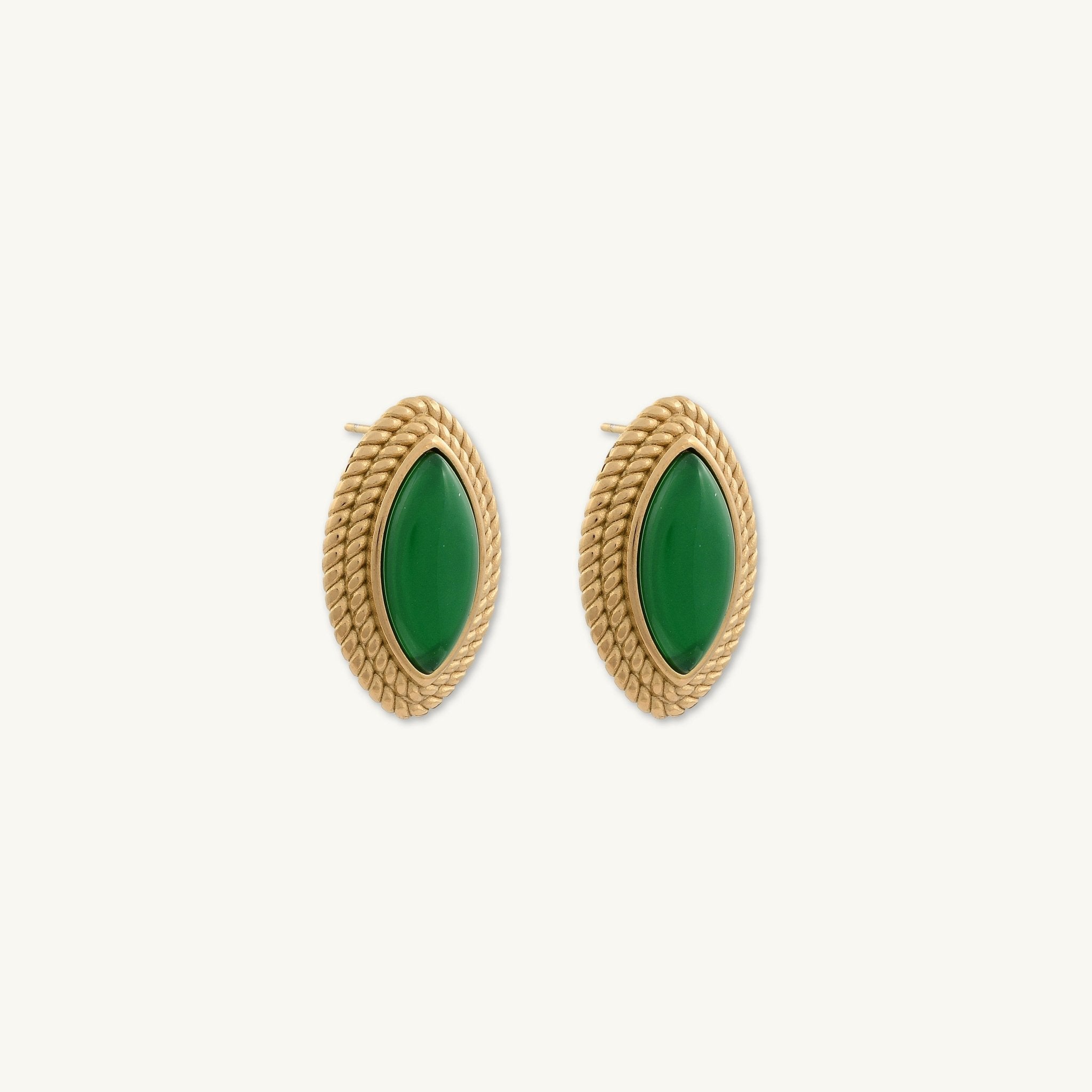 Freya Vintage Emerald Earrings - Camile & Stone