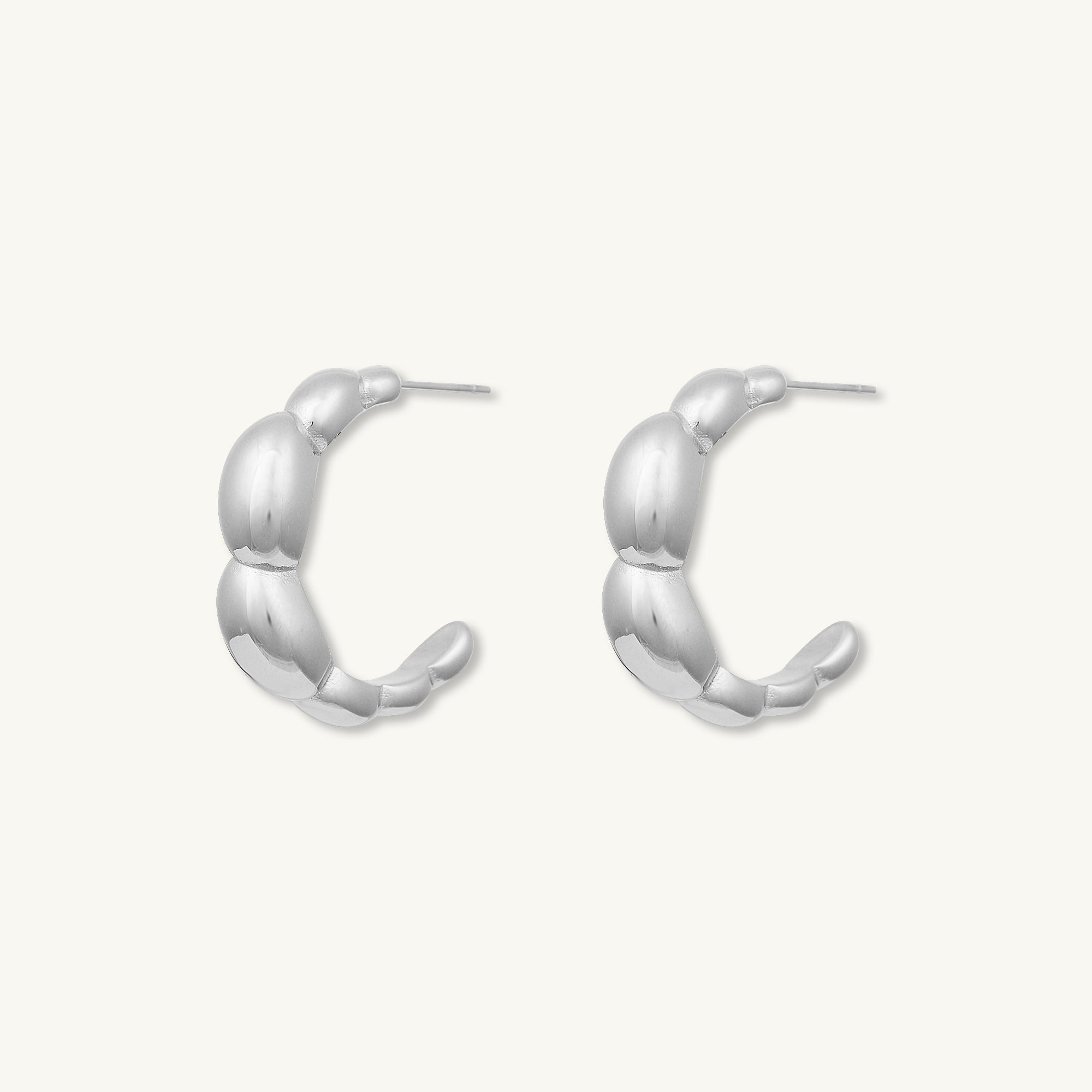 Giselle Dome Hoop Earrings - Camile & Stone