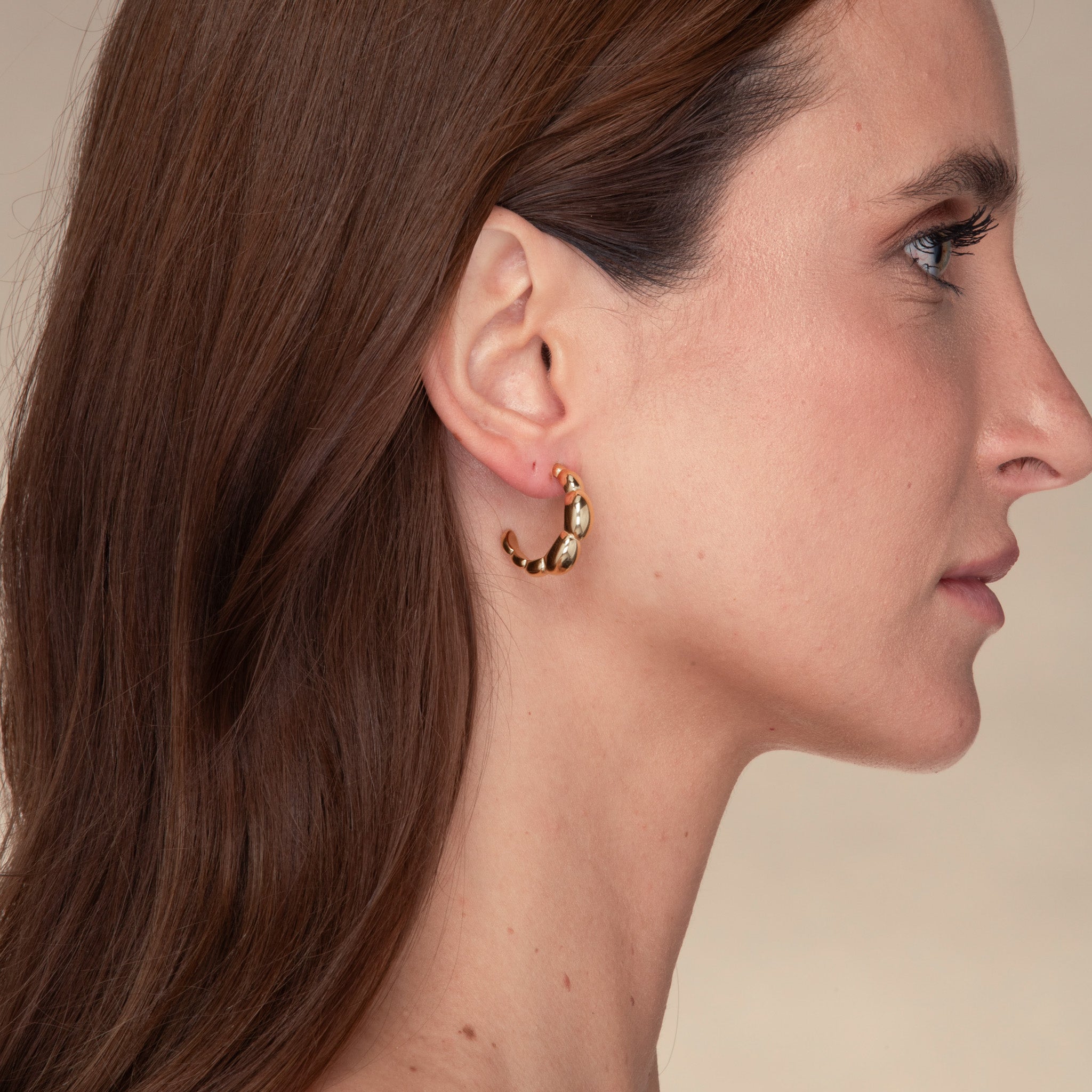 Giselle Dome Hoop Earrings - Camile & Stone