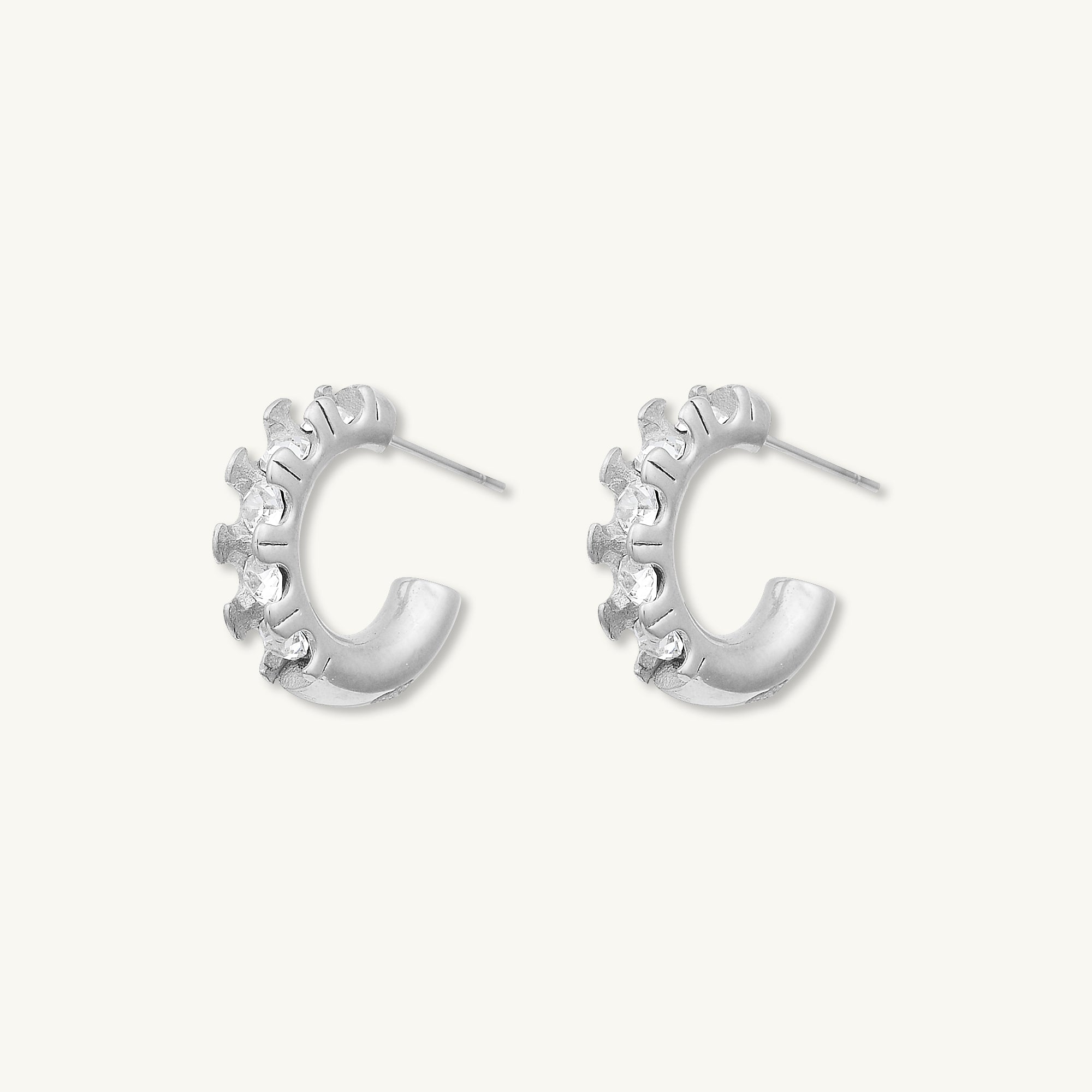 Gracie Zirconia Huggie Earrings - Camile & Stone