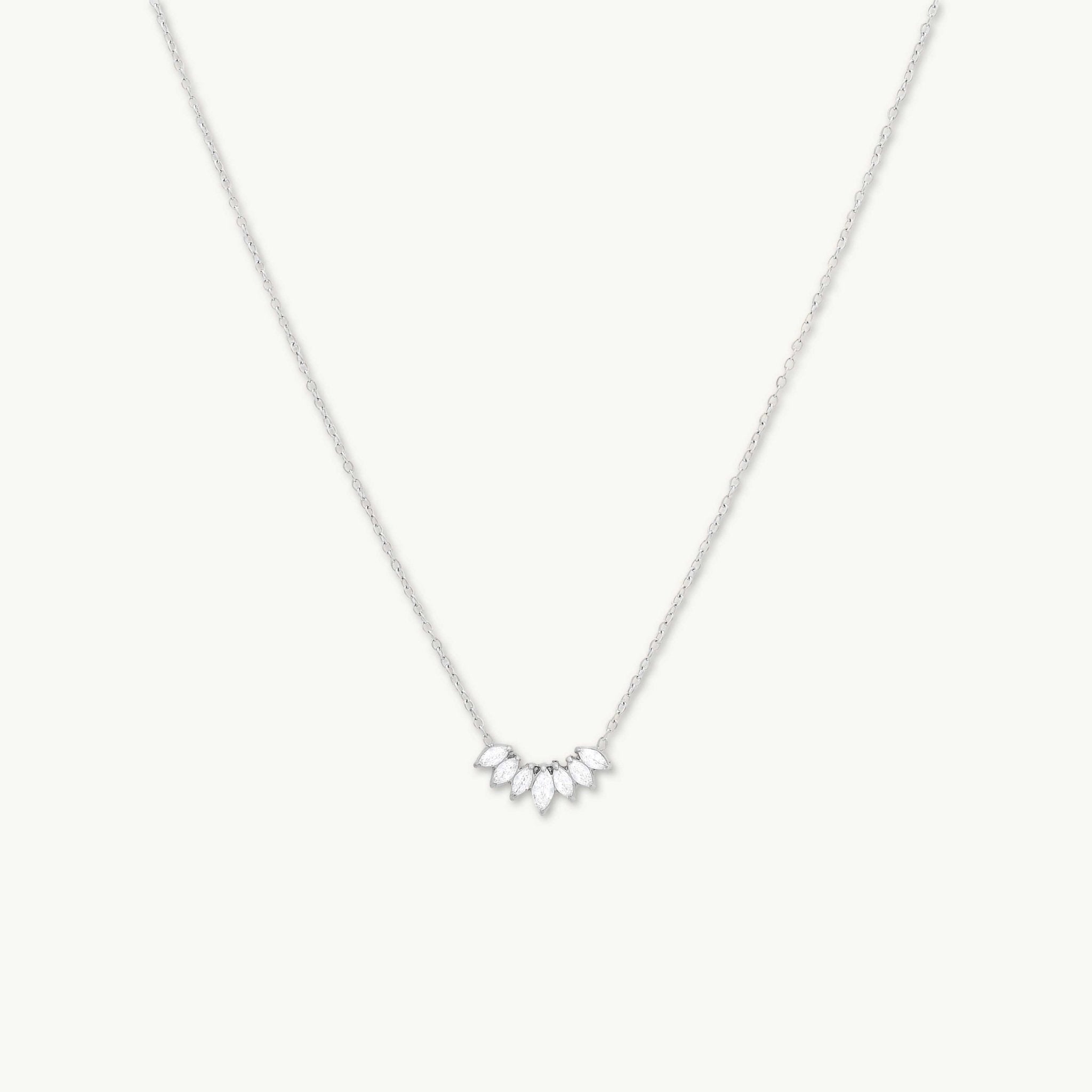 Growth Lotus Marquise Necklace - Camile & Stone
