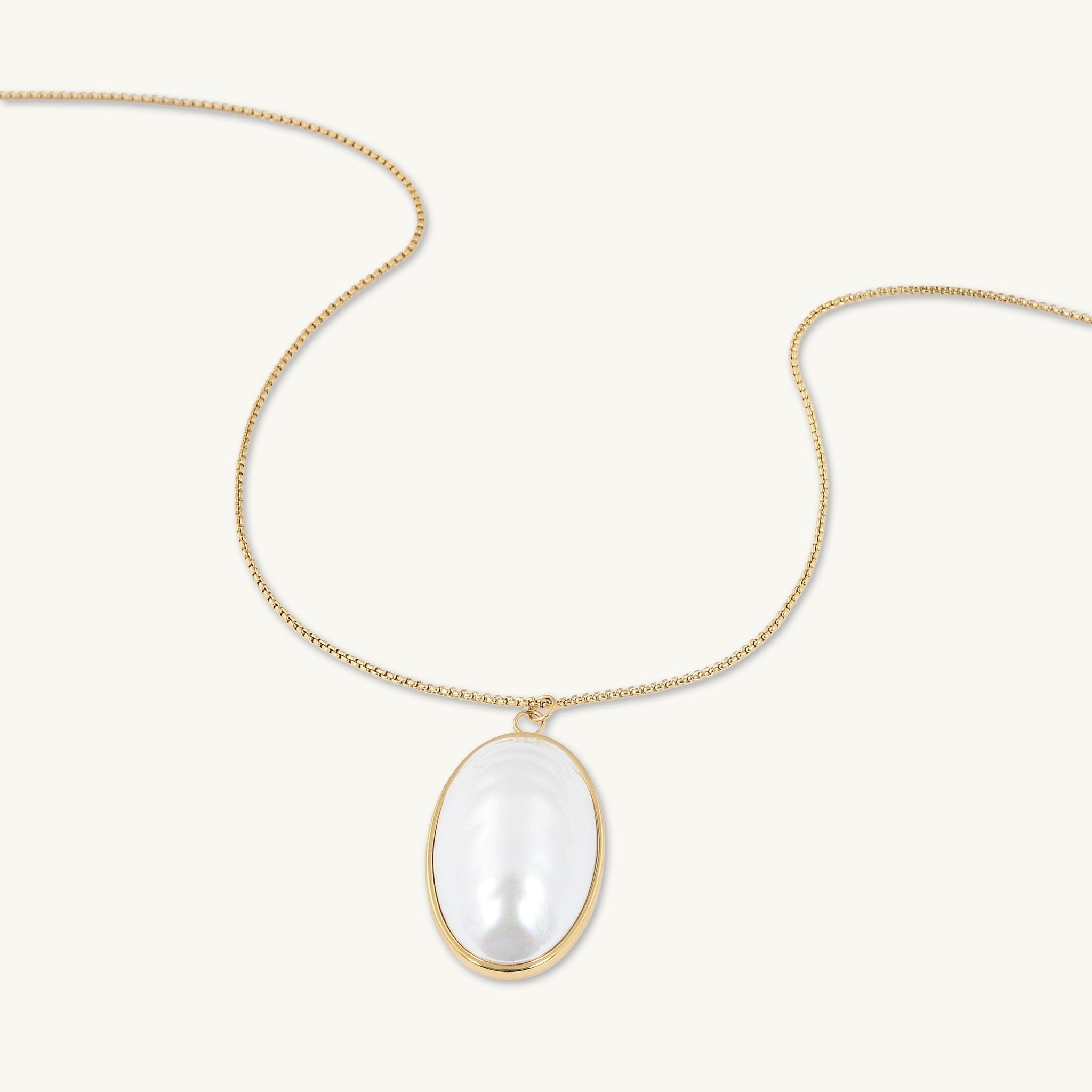 Hailey Statement Oval Pearl Necklace - Camile & Stone