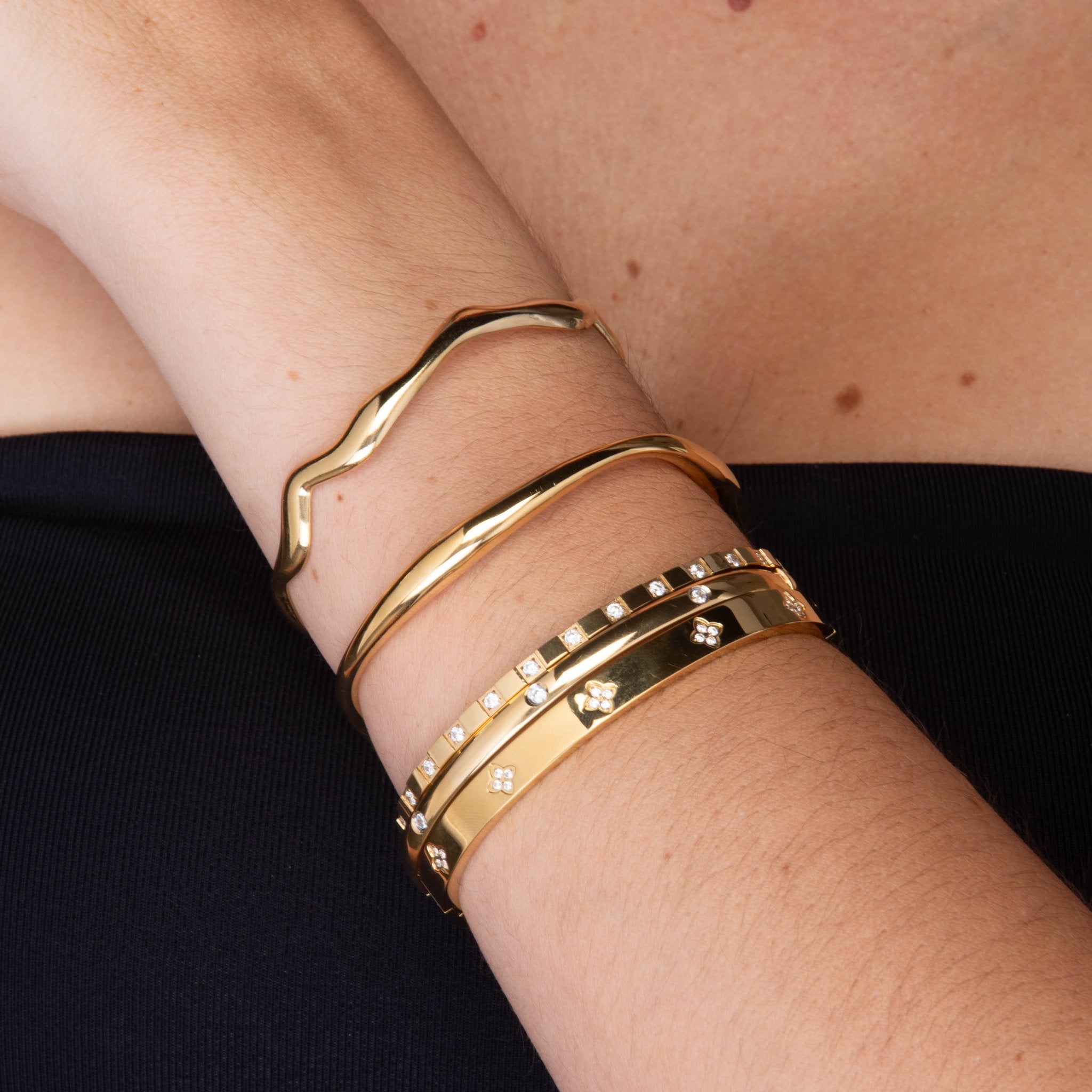 Harmony Open Cuff Bangle - Camile & Stone