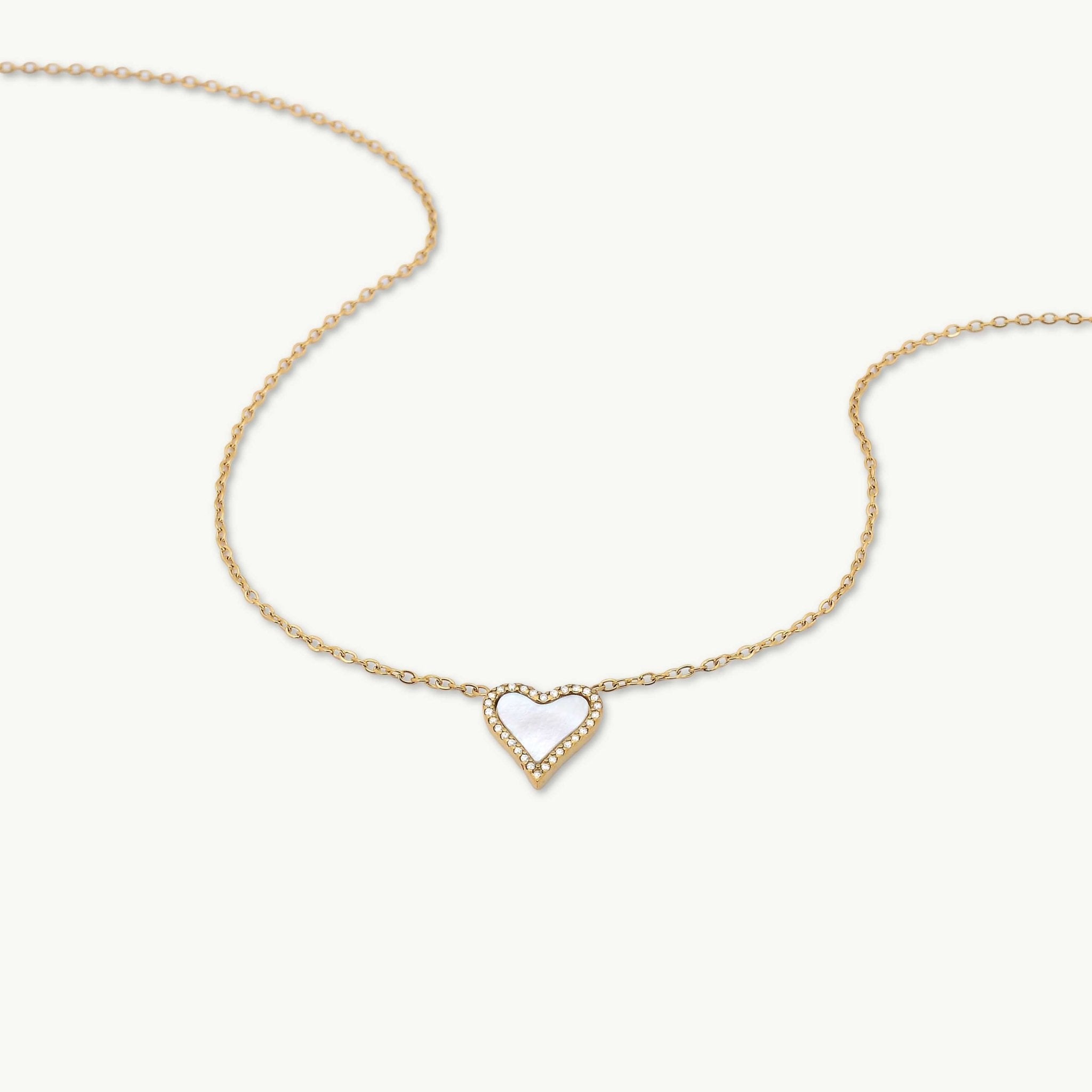 Heart Mother of Pearl Necklace - Camile & Stone