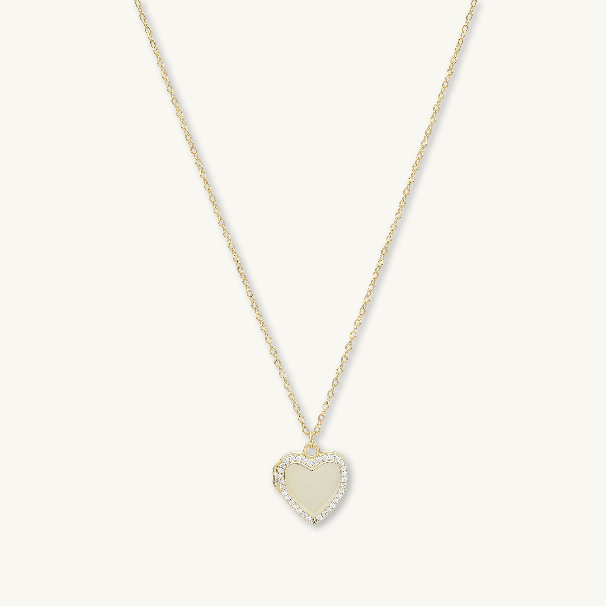 Heart Sapphire Photo Locket Necklace - Camile & Stone