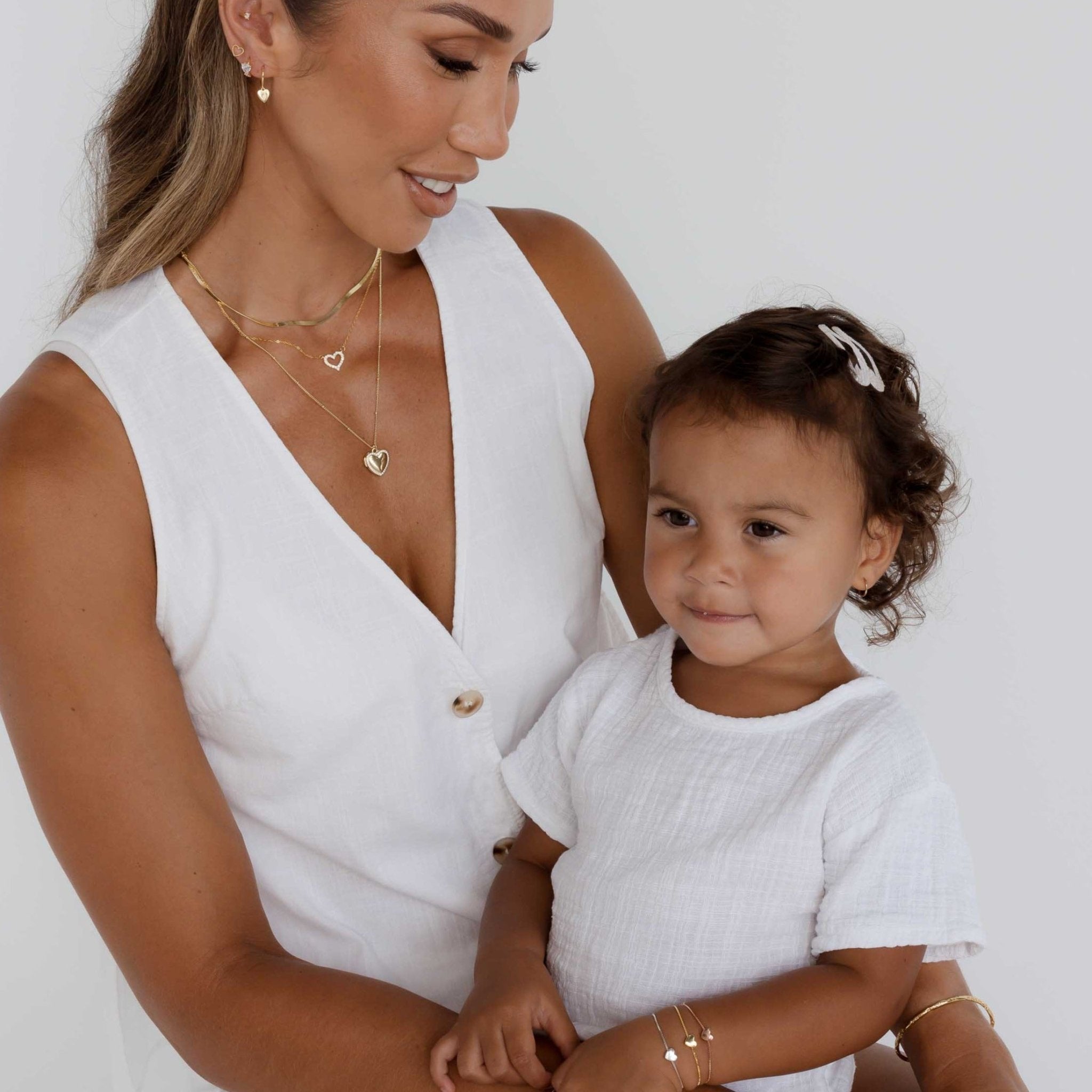 Heart Sapphire Photo Locket Necklace - Camile & Stone