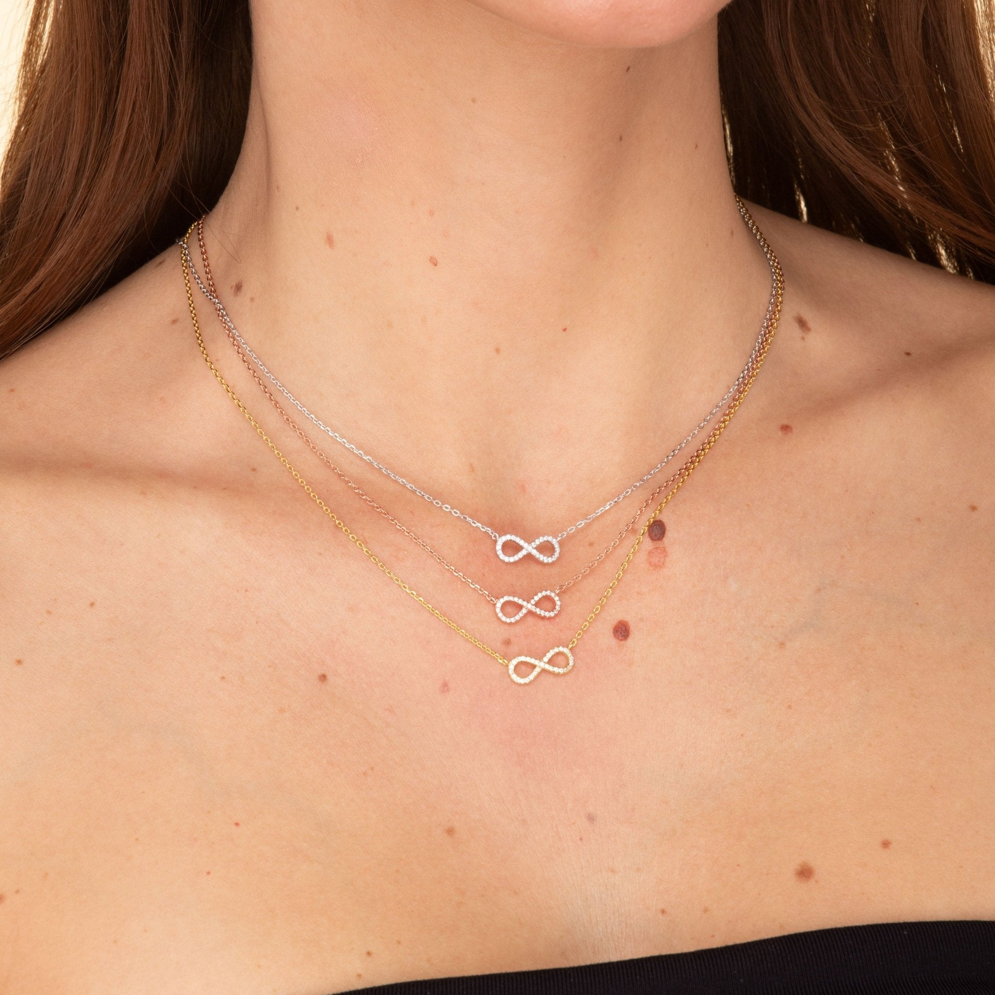 Infinity Sapphire Chain Necklace - Camile & Stone