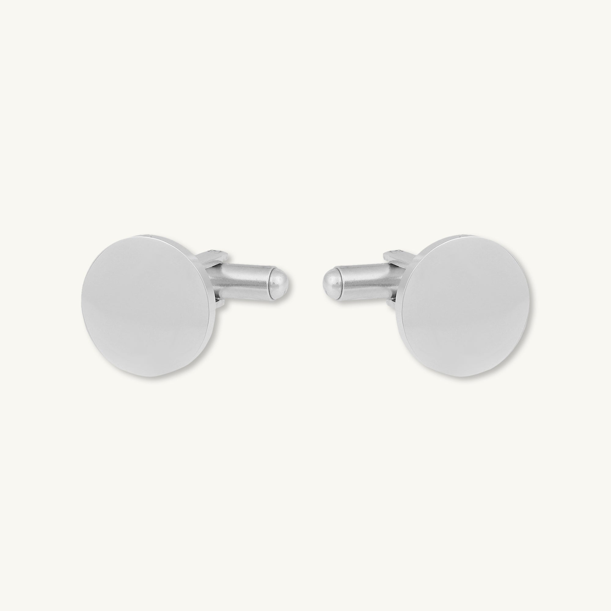 Initial Letter Personalised Engraved Circle Cufflinks - Camile & Stone