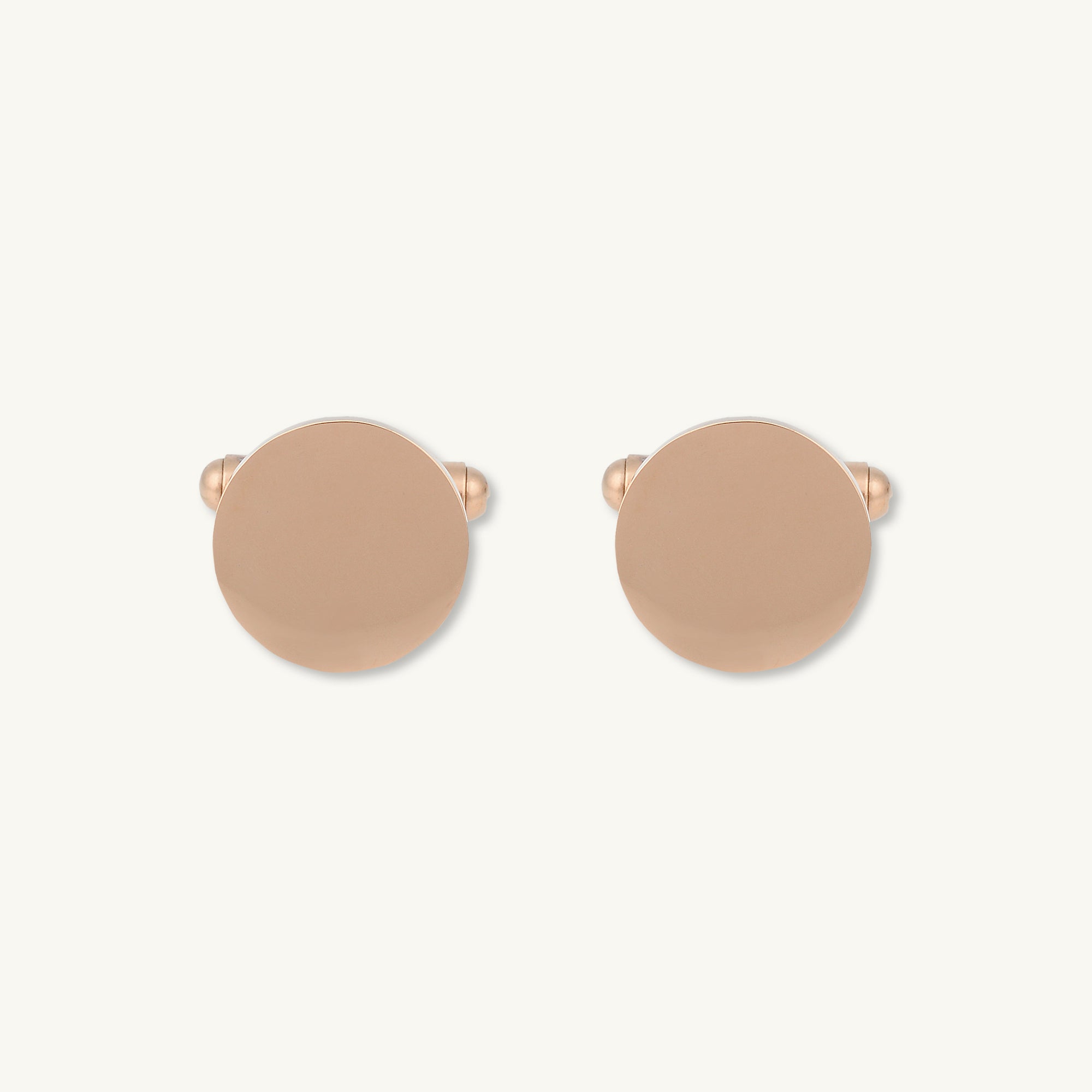 Initial Letter Personalised Engraved Circle Cufflinks - Camile & Stone