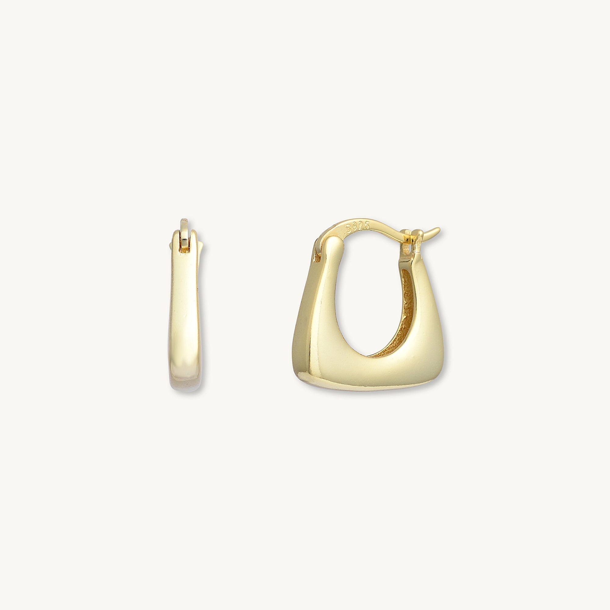 Irregular Triangle Statement Huggie Earrings - Camile & Stone