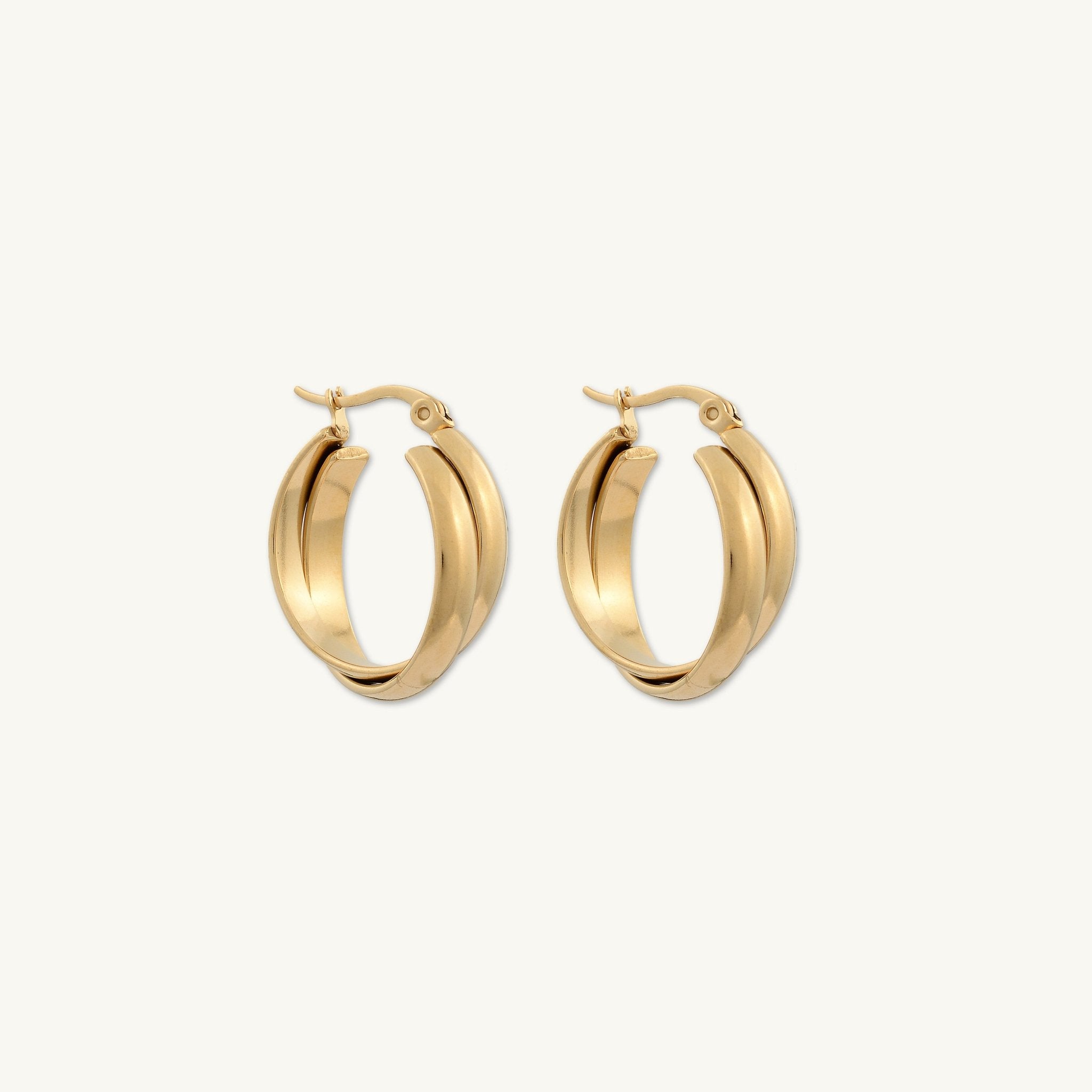 Jordan Twist Statement Hoop Earrings - Camile & Stone