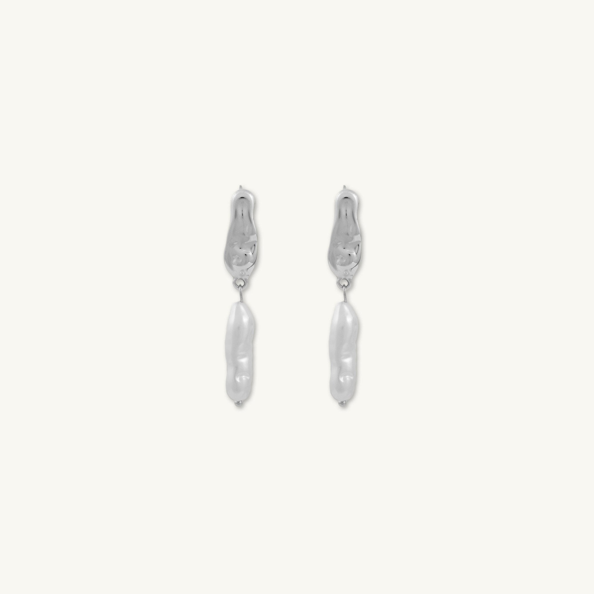Kai Molten Pearl Drop Earrings - Camile & Stone